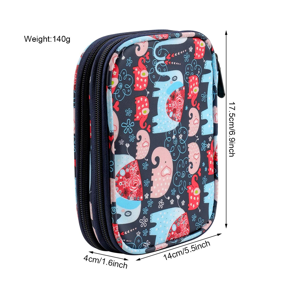 Crochet Hook Case with Zipper Pockets - Organize Knitting Needles & Tools for Crafting