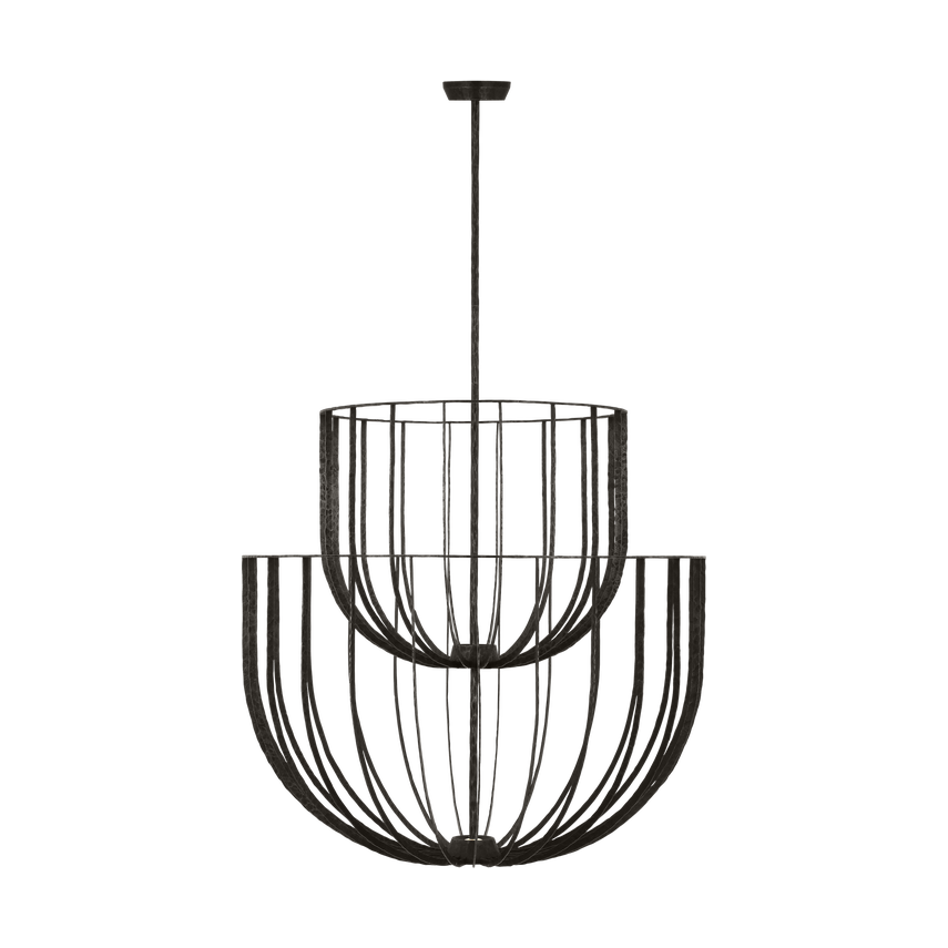 Sanchi Large Two Tier Chandelier - Elegant Crystal Ceiling Light Fixture for Dining Room, Living Room & Bedroom | Perfect for Home Decor & Wedding Venues