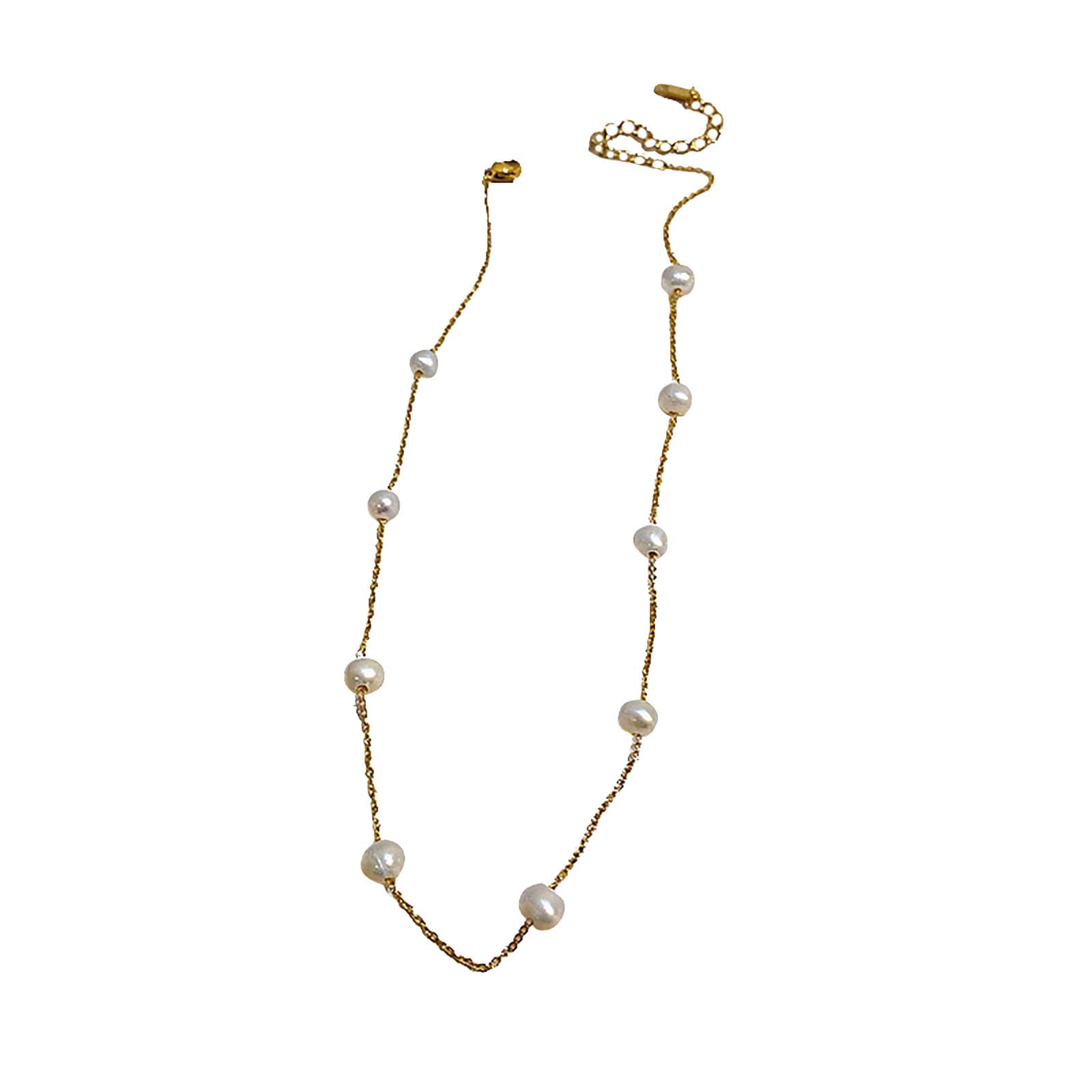 Cultured Freshwater Pearl Necklace for Women - Elegant White Strand with Long Pendant, Perfect Gift for Anniversary, Wife & Special Occasions | One Size