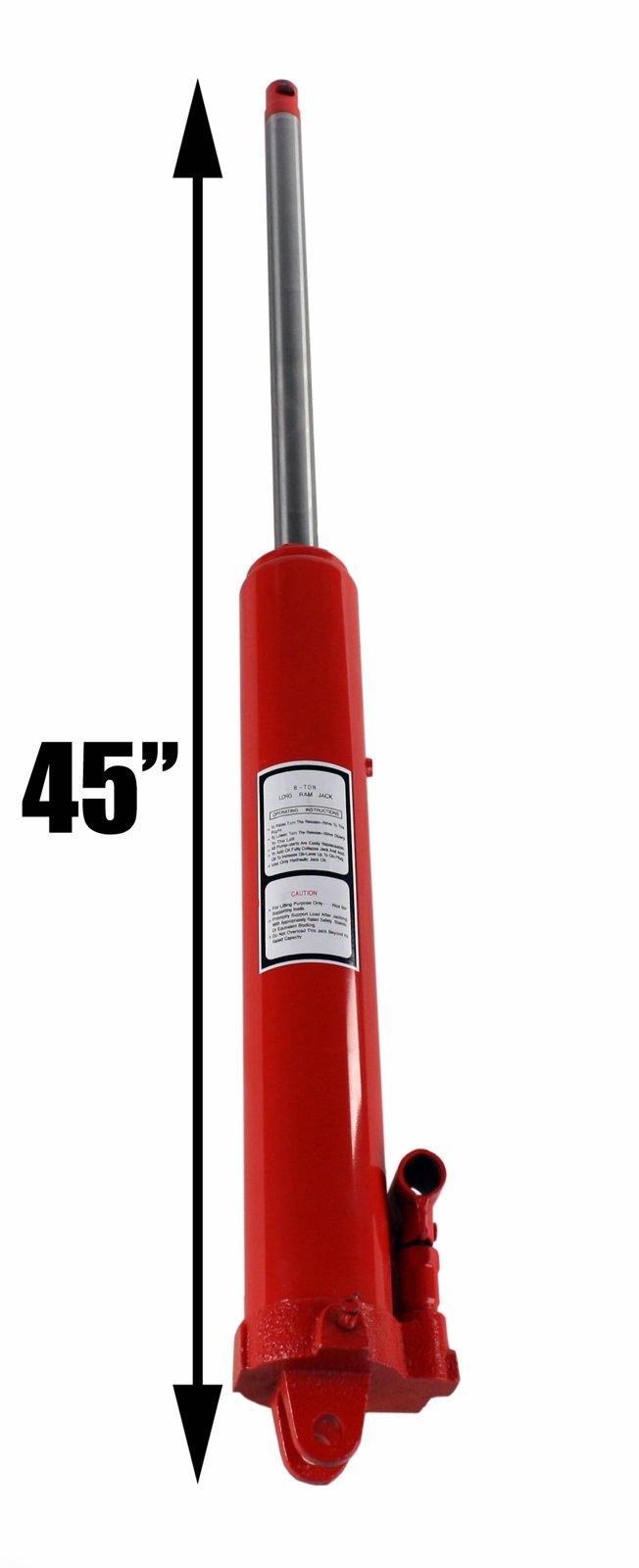 8 Ton Hydraulic & Air Long Ram Jack - Heavy Duty Engine Hoist for Cherry Picker & Shop Crane - Perfect for Automotive Repair, Equipment Maintenance & Industrial Lifting