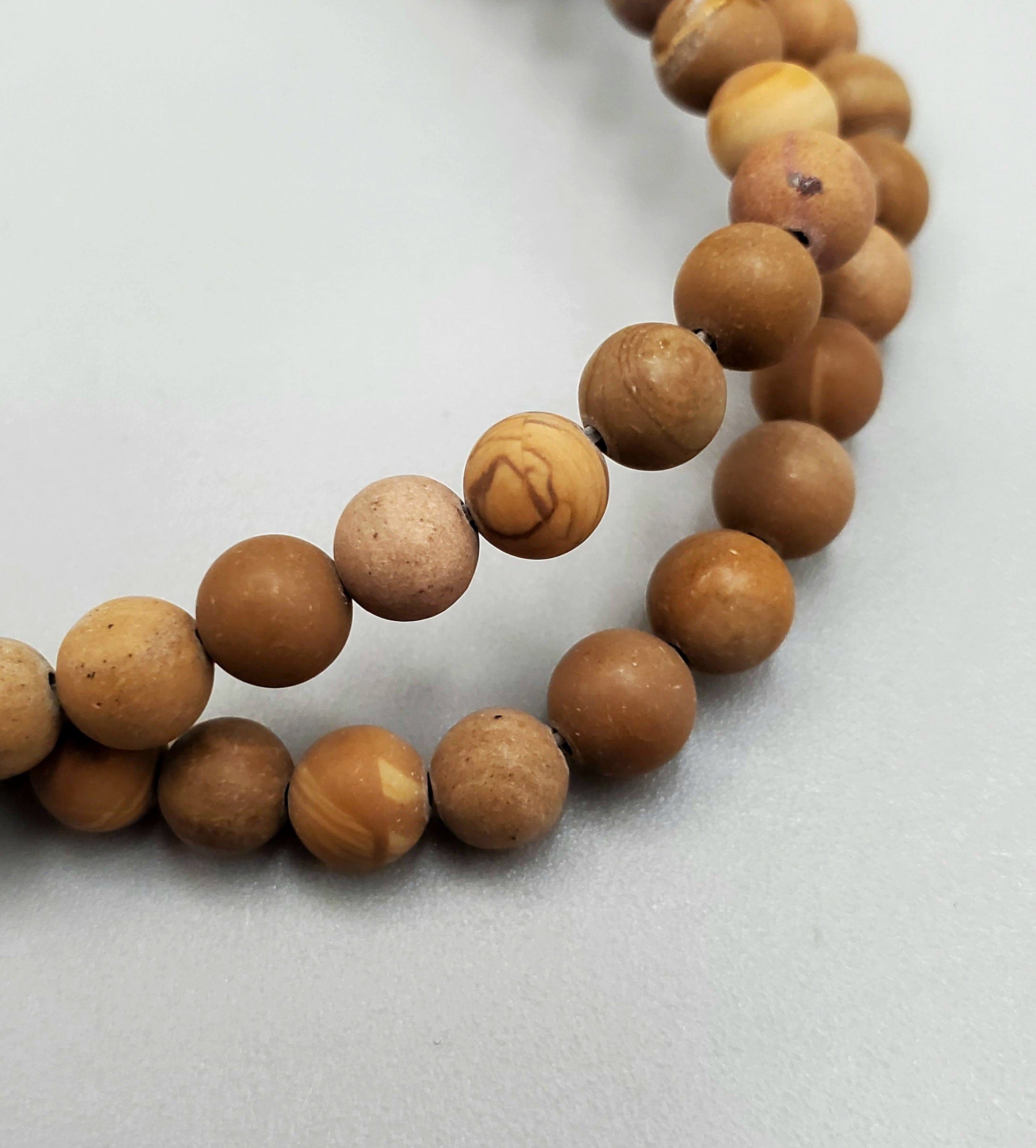 6mm Round Beads for Jewelry Making - Bruno Jasper Gemstone Beads for DIY Bracelets, Necklaces & Crafts - Perfect for Beading, Wire Wrapping & Home Decor