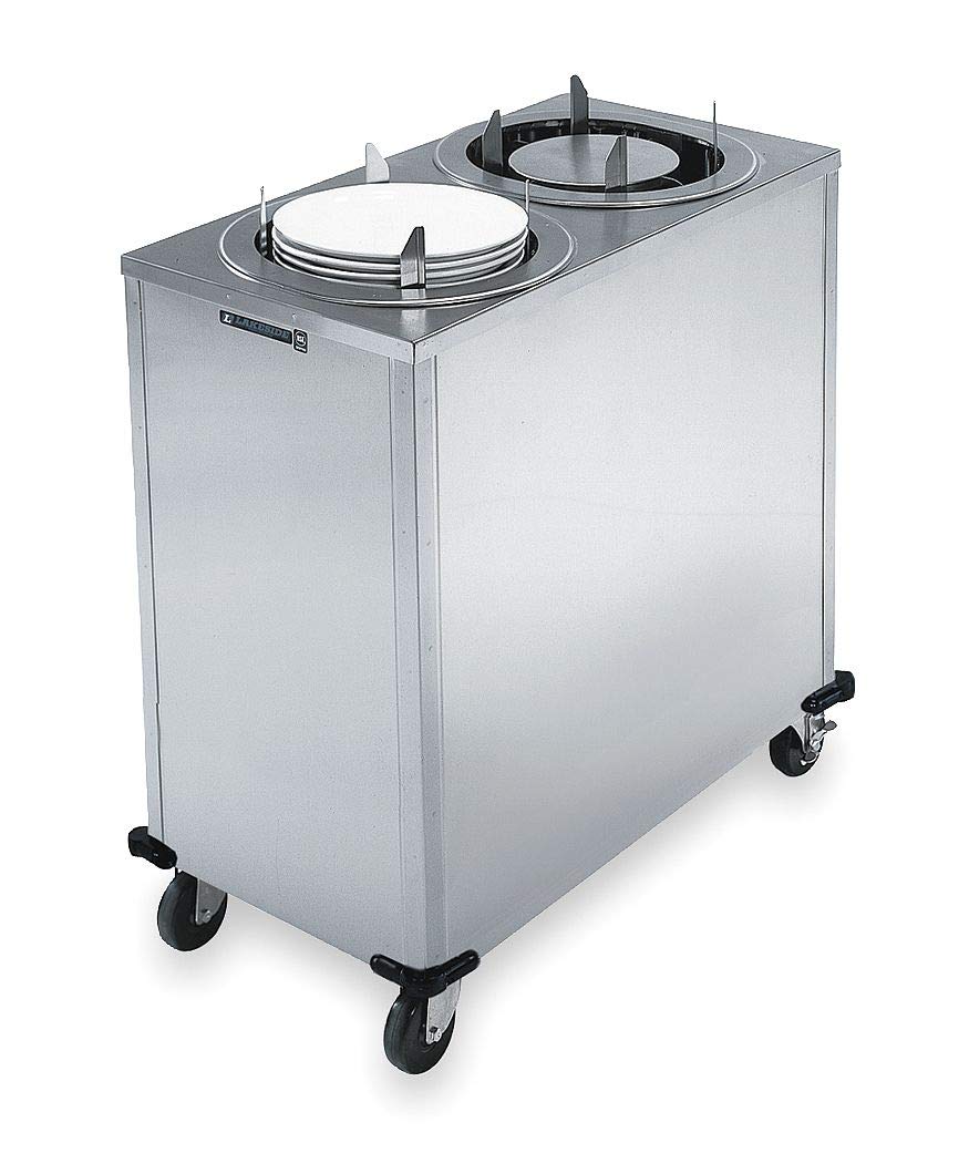Adjustable Lakeside 991 Plate Dispenser with Mobile Cabinet - Oval Shape for Restaurants, Cafeterias & Buffets - Perfect for Food Service & Catering Businesses