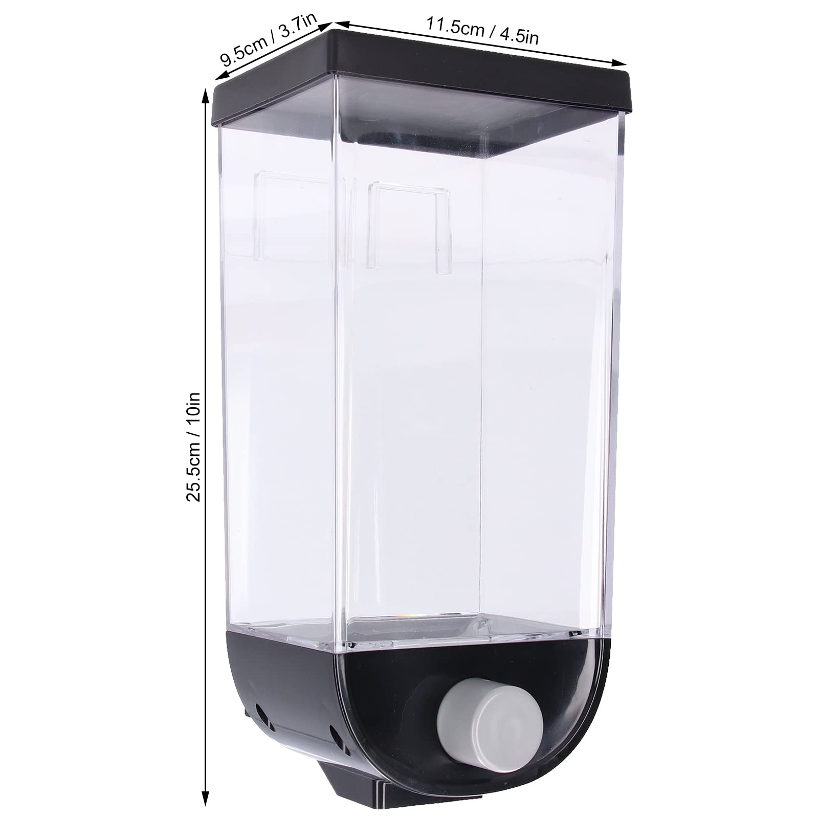Fdit 5L Transparent Wall Mounted Dry Food Dispenser - Airtight Cereal Container for Kitchen, Pantry, Coffee, Rice, Pasta & Pet Food Storage - Perfect for Countertop or Cabinet Organization