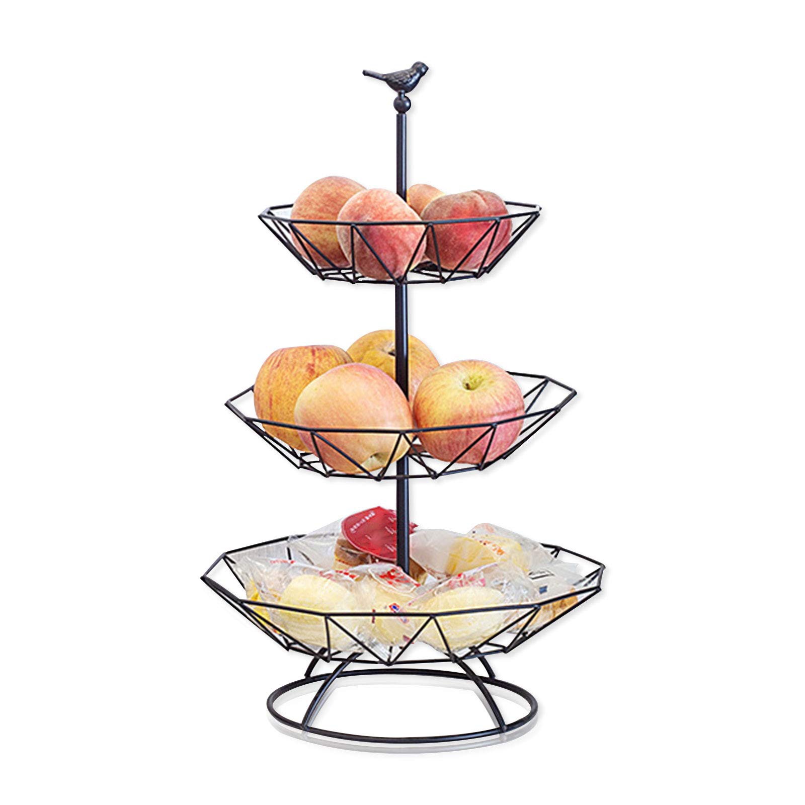Stackable 3-Tier Fruit Bowl Set – Multi-Layer Display Basket for Snacks, Candy & Dried Fruits | Perfect for Kitchen Counter, Dining Table & Party Serving