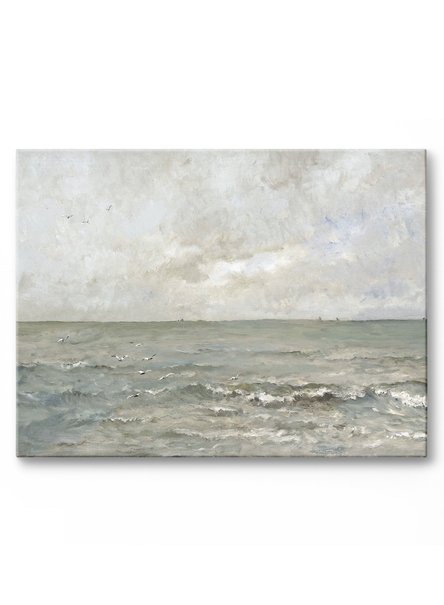 Seascape Wall Art Poster - Coastal Beach Ocean Waves Print for Home & Office Decor - Perfect for Living Room, Bedroom, Bathroom