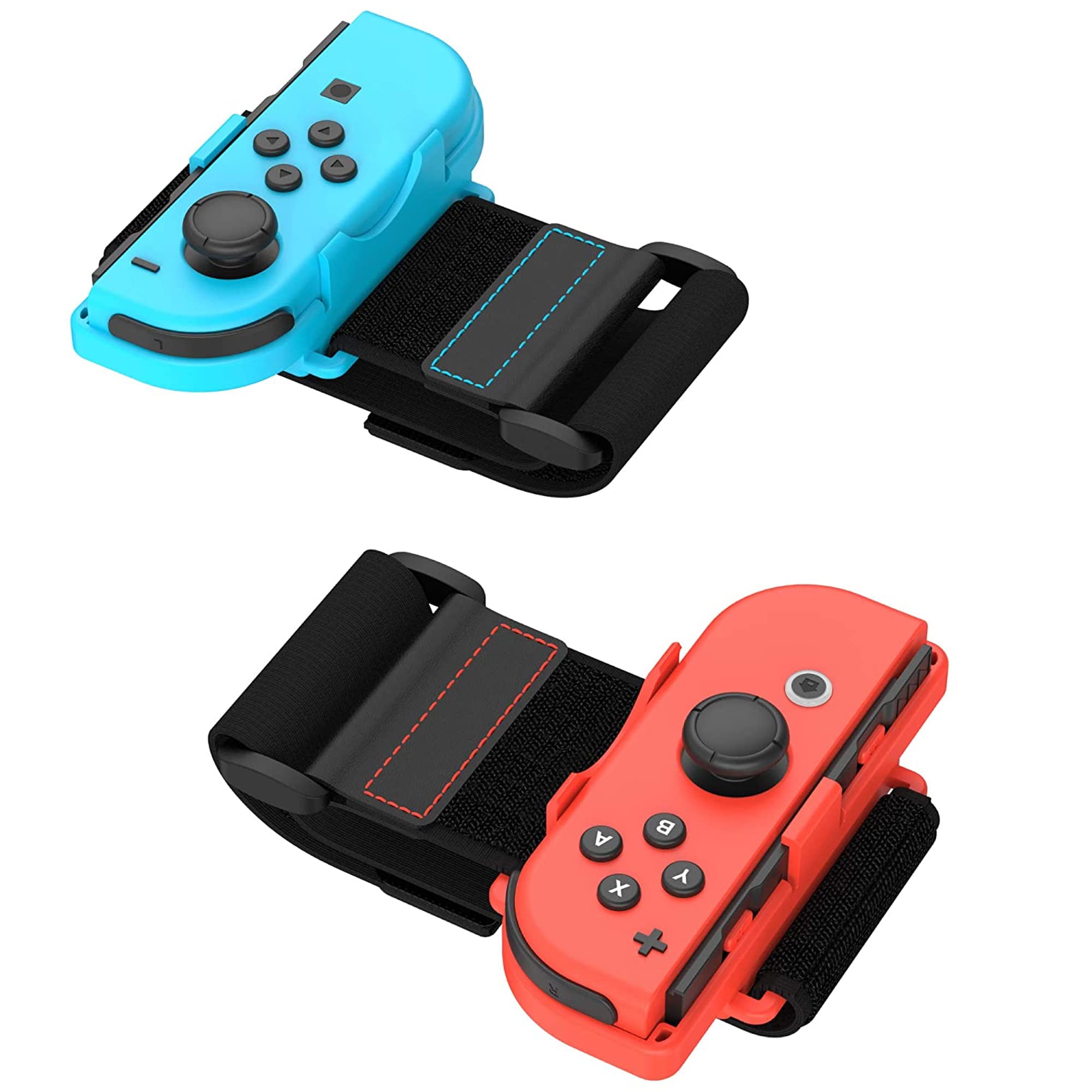 TalkWorks Adjustable Wrist Band Straps for Nintendo Switch Joy-Con Controllers - Compatible with Just Dance 2023, 2022, 2021, 2020, 2019, 2018, 2015 - Ergonomic Gaming Accessories for Dance Games, Fitness Workouts & Active Play