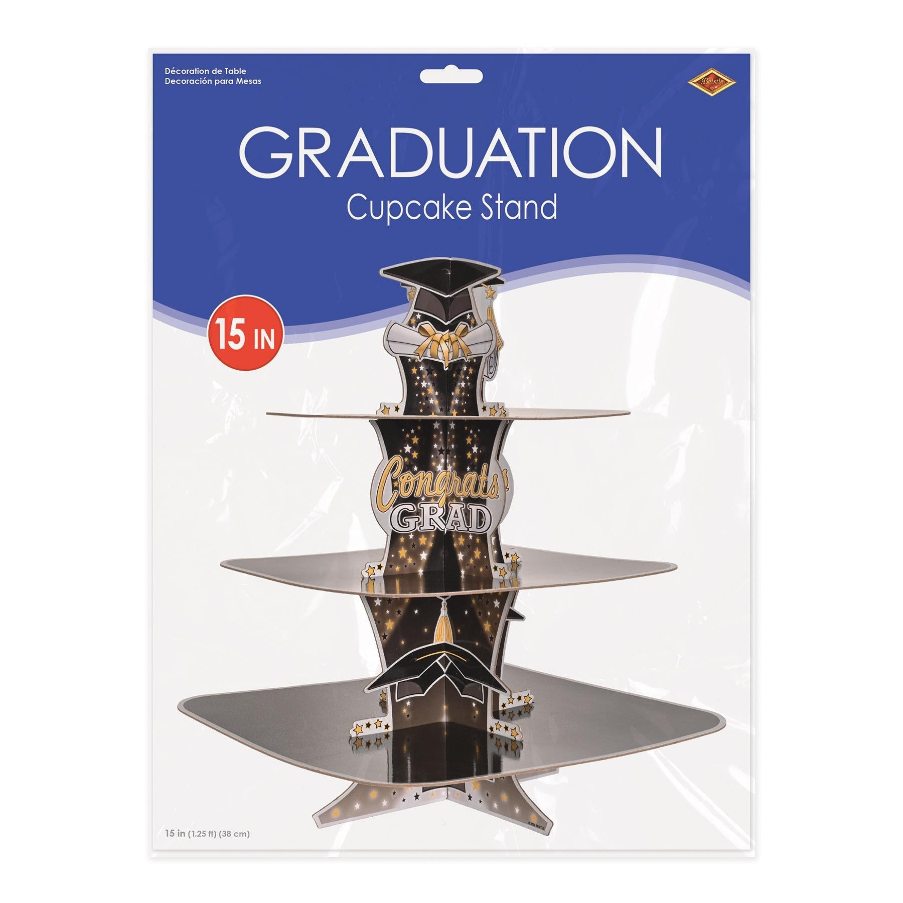 12 Pack Beistle Graduation Party Cupcake Stands - Durable Disposable Dessert Display for Graduation Ceremony, Birthday & Celebration Events - Perfect for School Parties, Family Gatherings & Office Celebrations