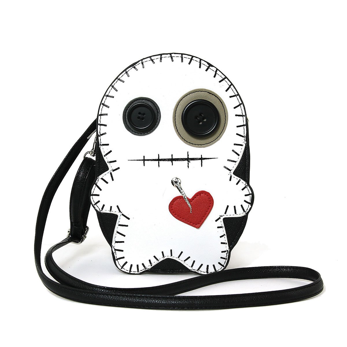 Voodoo Doll Crossbody Bag - Gothic Fashion & Halloween Accessory