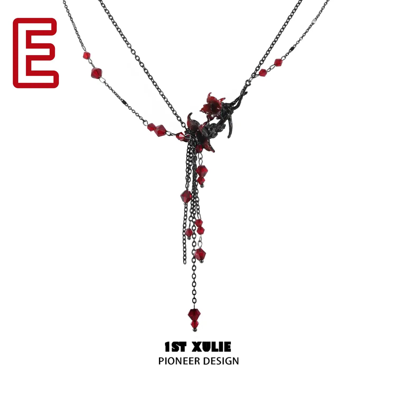 Bloody Datura Collection Set - Gothic Jewelry for Women | Perfect for Halloween, Dark Aesthetic Fashion & Vampire-Themed Parties