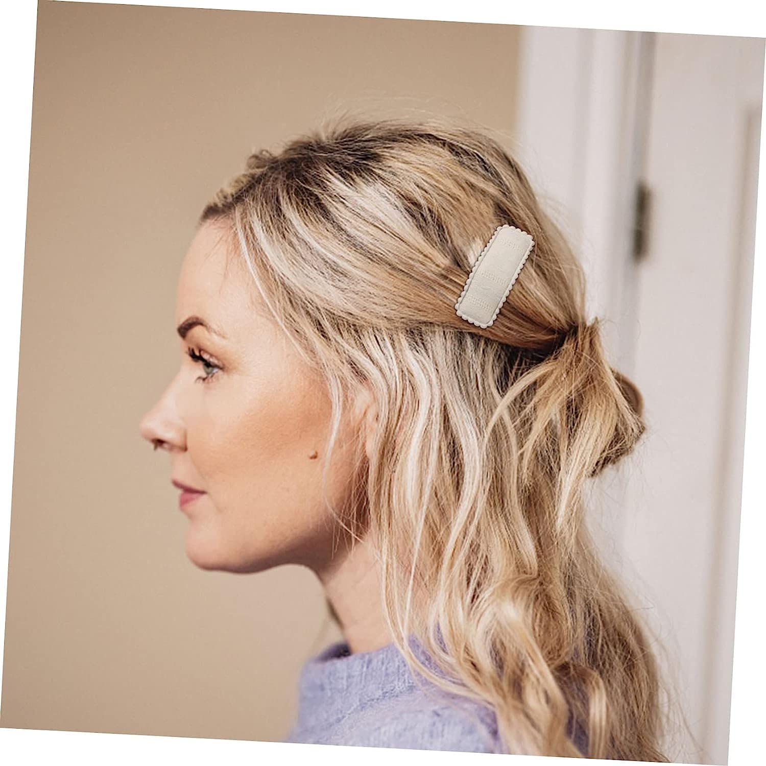 MIFANI 10 Pairs Hair Clips for Women - Alloy Snap Barrettes with Fabric Cover, Wedding Hair Accessories & Everyday Hairpins for Bridal, Party, Office and Casual Styling