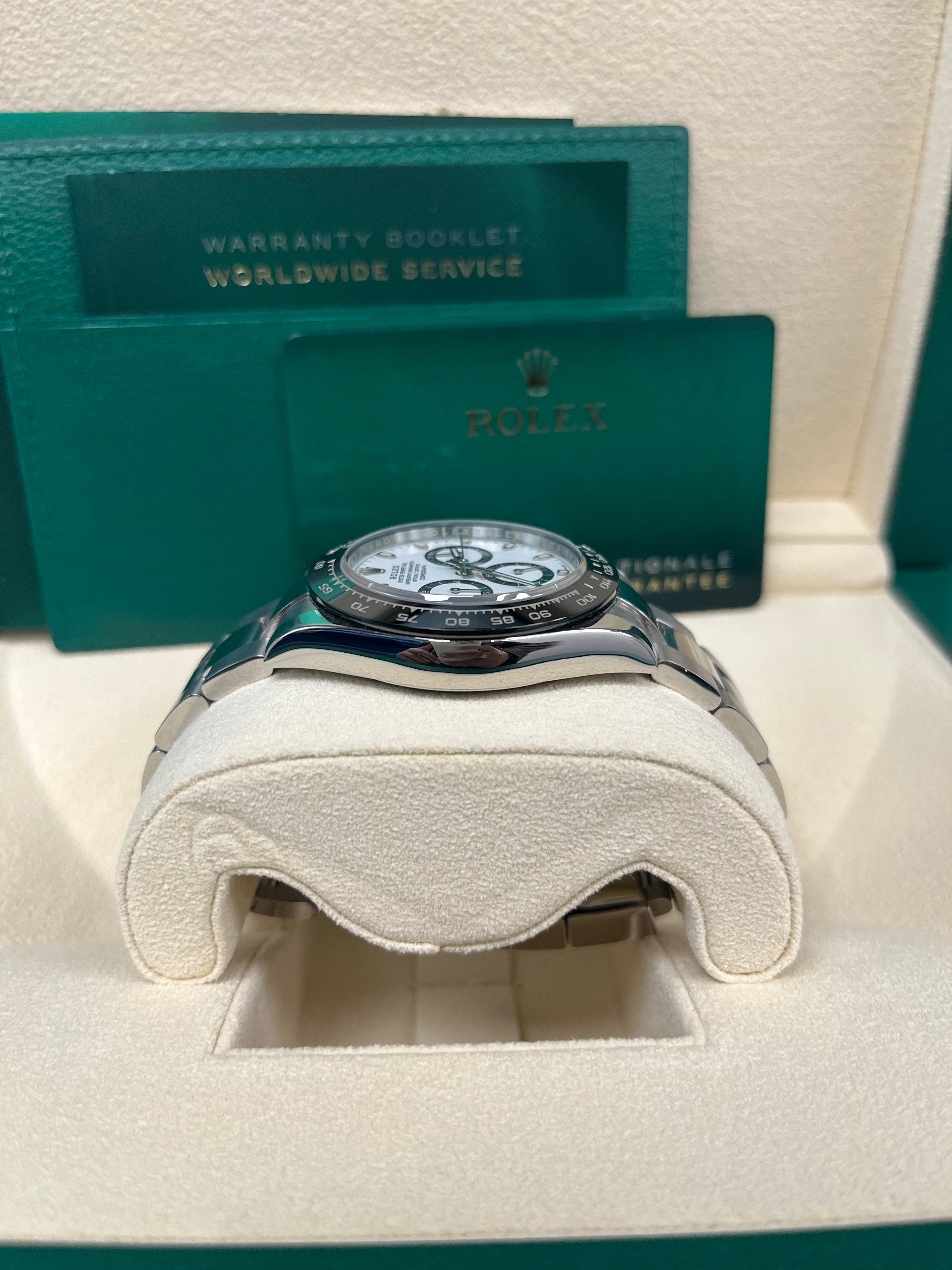 Rolex Daytona 40mm Stainless Steel Watch - White Panda Index Dial & Ceramic Bezel (Ref# 116500LN) | Luxury Chronograph for Men, Perfect for Business, Racing & Special Occasions
