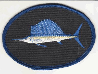 Sailfish Embroidered Iron-On Patch for Jackets, Hats & Bags - DIY Sewing & Clothing Customization Accessories
