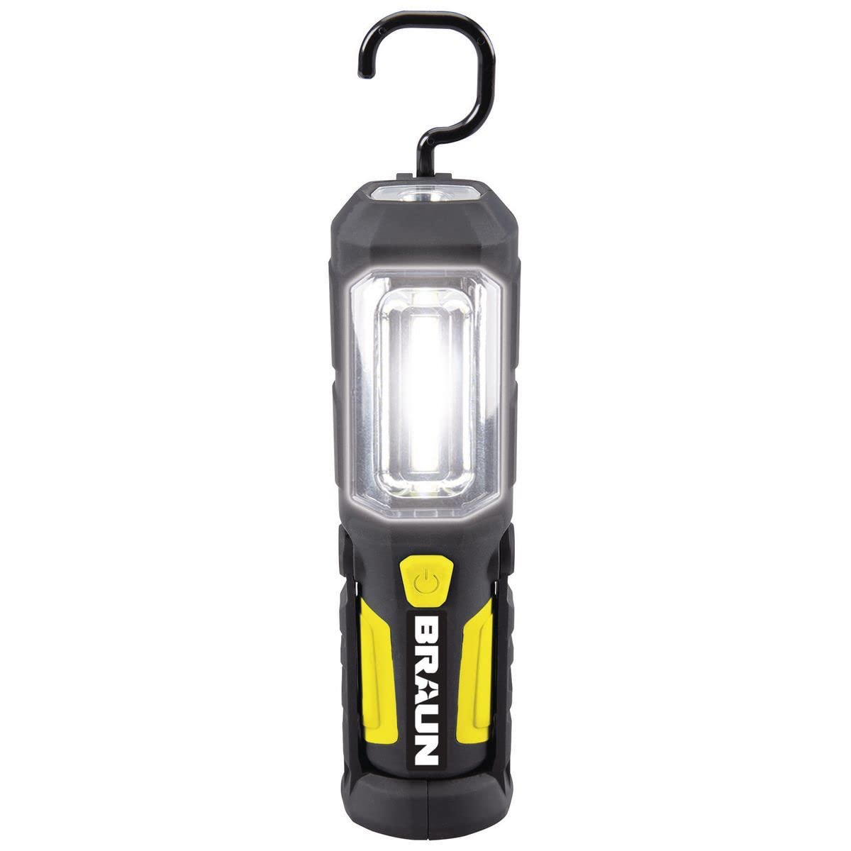 Ultra Bright LED Flashlight with High & Low Modes - 15-Hour Battery Life, Magnetic Base for Hands-Free Use on Metal Surfaces - Includes 3 AA Batteries - Perfect for Camping, Hiking, Emergency & Home Repairs