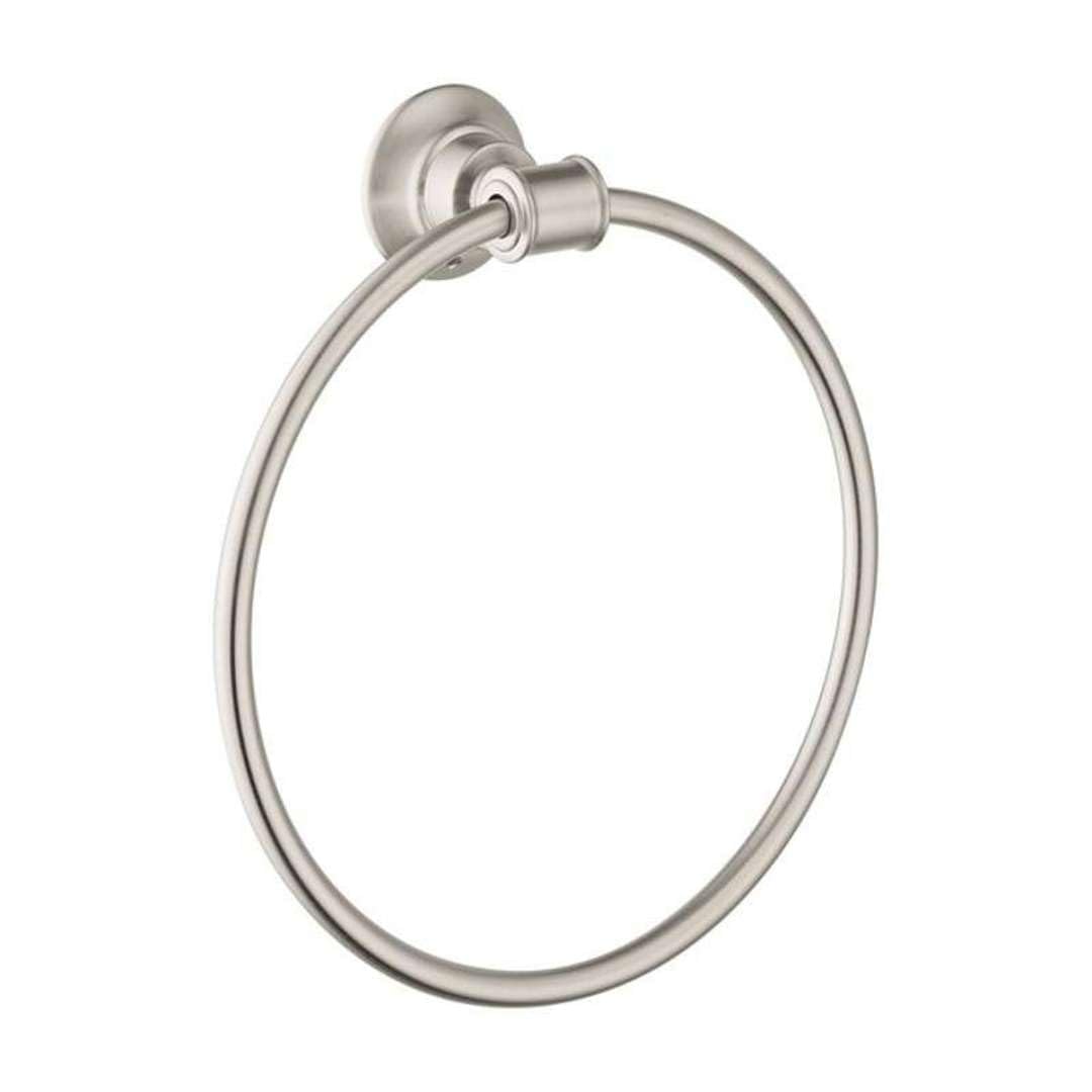 AXOR Premium 9-inch Classic Towel Ring Holder in Brushed Nickel Finish - Bathroom Towel Rack for Spa, Luxury Home & Hotel Decor - Model 42021820