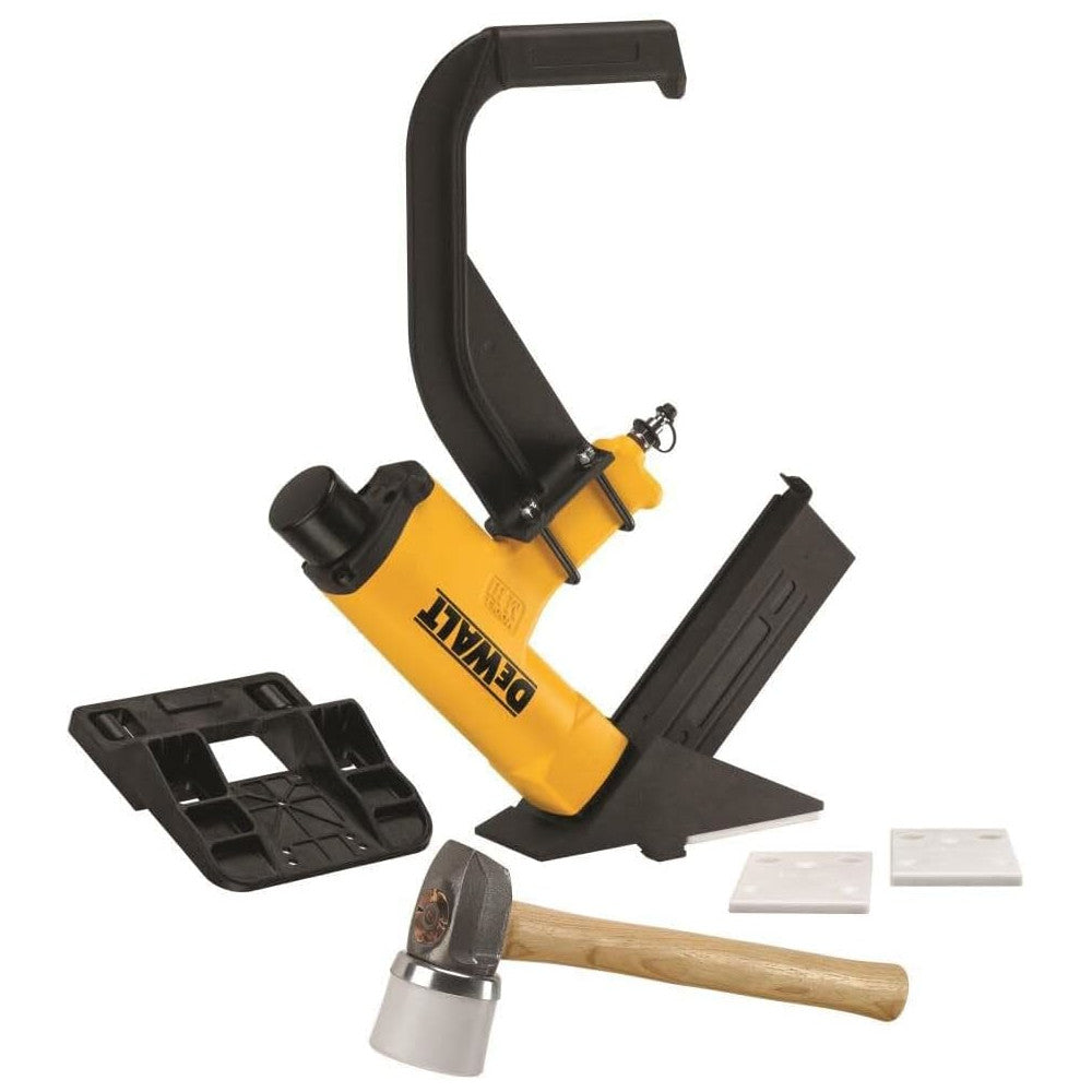 Refurbished DEWALT 15.5GA Pneumatic Hardwood Flooring Stapler with Warranty - Professional Wood Flooring Installation Tool for DIY and Contractors