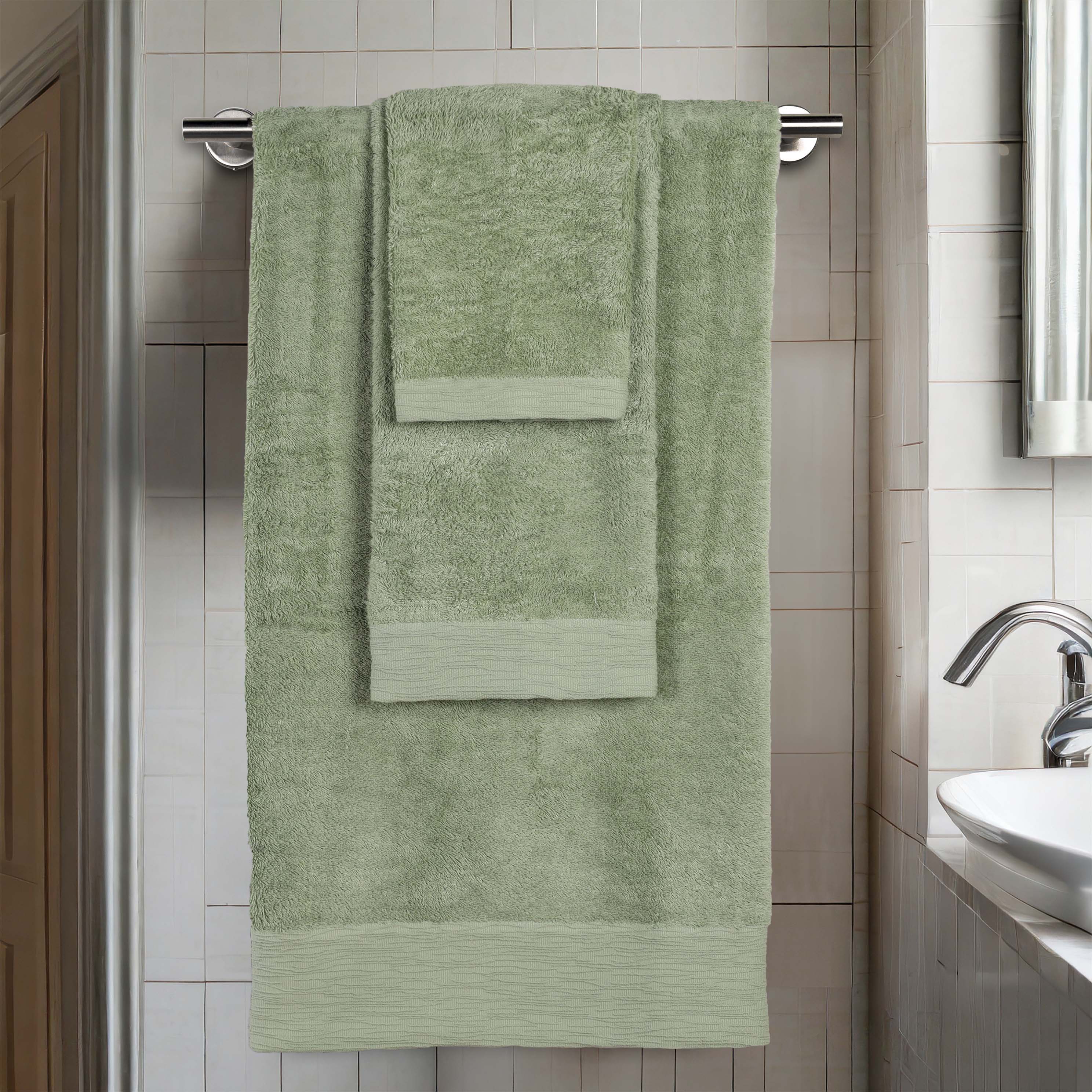 Rayon from Bamboo Eco-Friendly Soft 3-Piece Bath Towel Set - Ultra Absorbent & Hypoallergenic for Spa, Gym & Luxury Bathroom Use