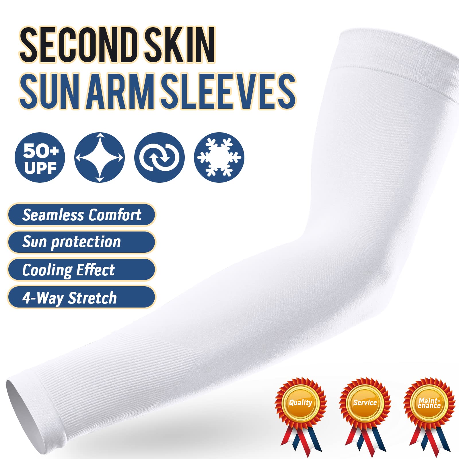 GOUNOD Compression Arm Sleeves for Men & Women - UV Protection Sun Sleeves for Working Outdoors, Sports & Daily Activities - Breathable & Comfortable Arm Cover for Sun Protection, Cycling, Running & Gardening
