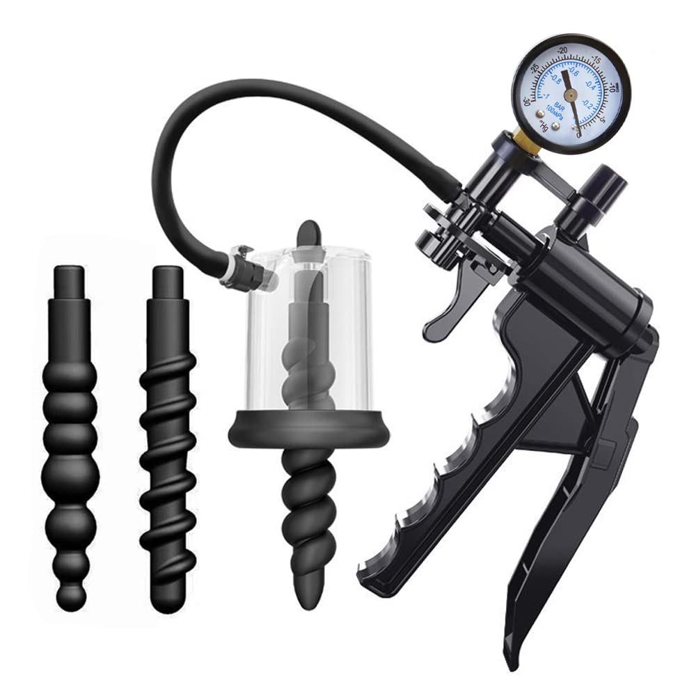 TaRiss Anal Vacuum Pump Manual Anus Enlarger with Butt Plug - Prostate Massager Stimulator for Men & Women - Adult Sex Toy for Experienced Users - Perfect for Solo Play & Couples Pleasure