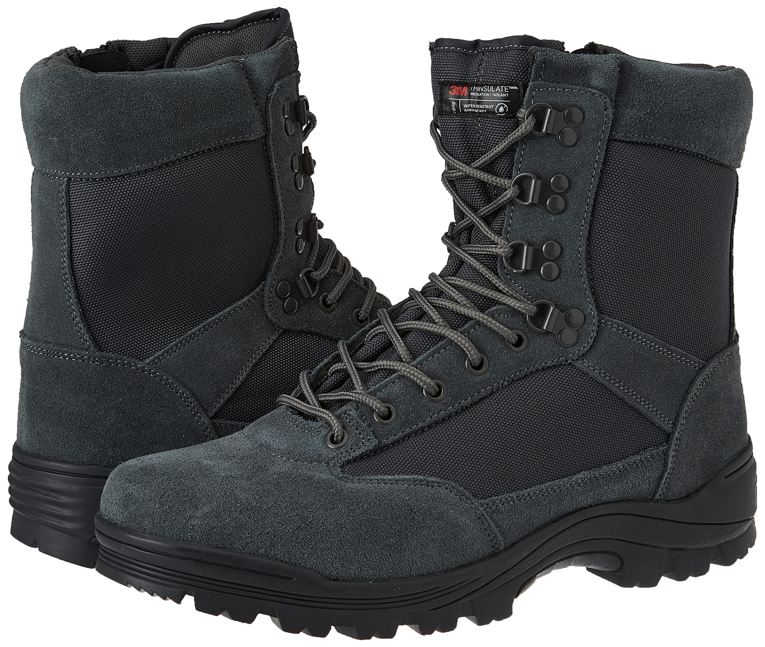 Mil-Tec Tactical Army Boots with YKK Side Zipper - Durable Military Combat Boots for Outdoor Hiking, Hunting & Work - Waterproof & Lightweight Tactical Footwear