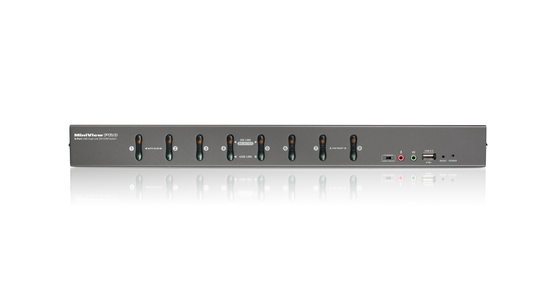 8 Port Dual Link DVI KVMP Switch with VGA Support (TAA Compliant) - Ideal for Multi-Computer Workstations, Server Rooms & IT Management