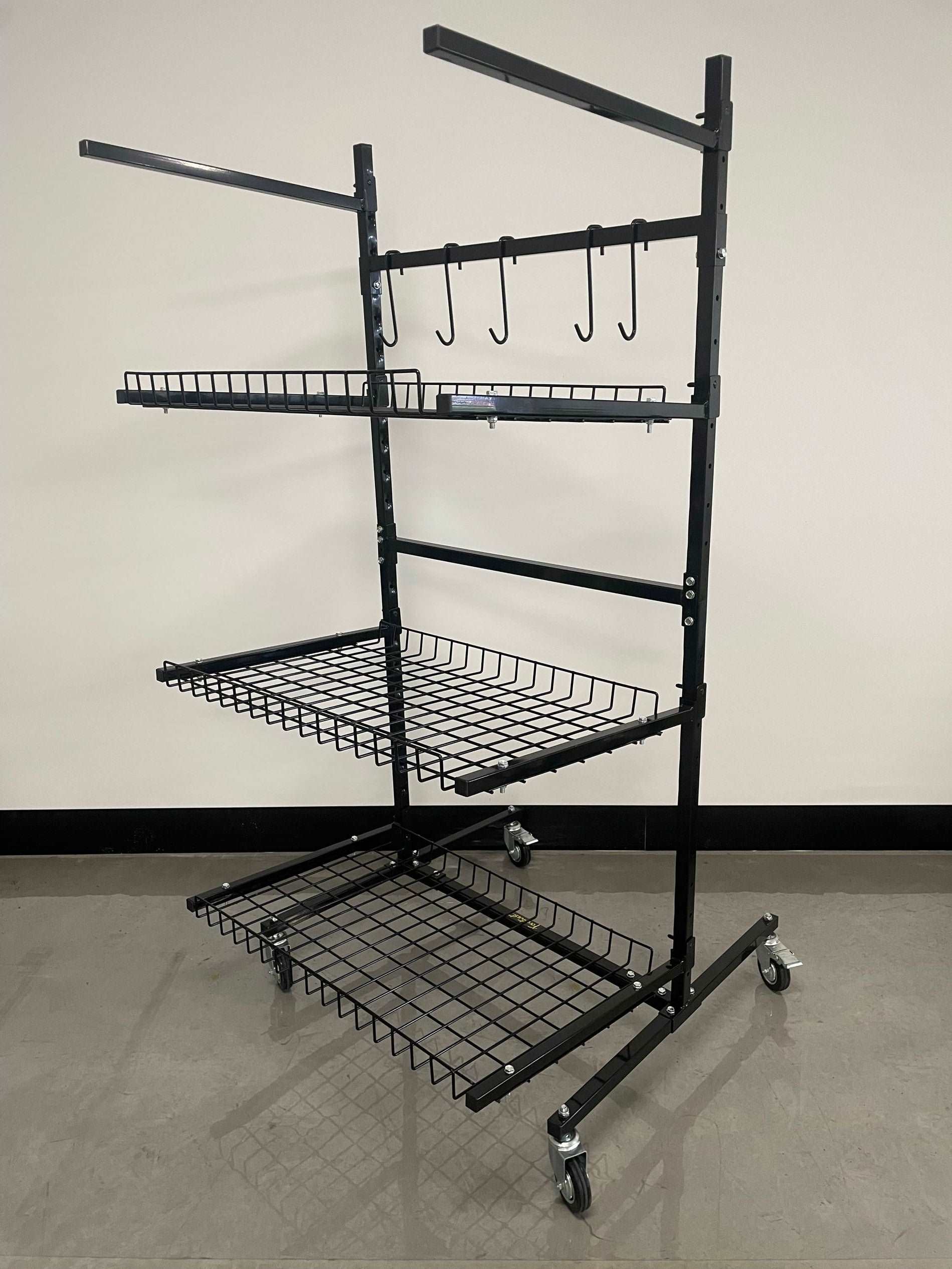 Forestwest BM708 3-Tier Rolling Utility Cart with Locking Wheels - Heavy Duty Multi-Level Parts Organizer for Garage, Workshop, and Warehouse Storage