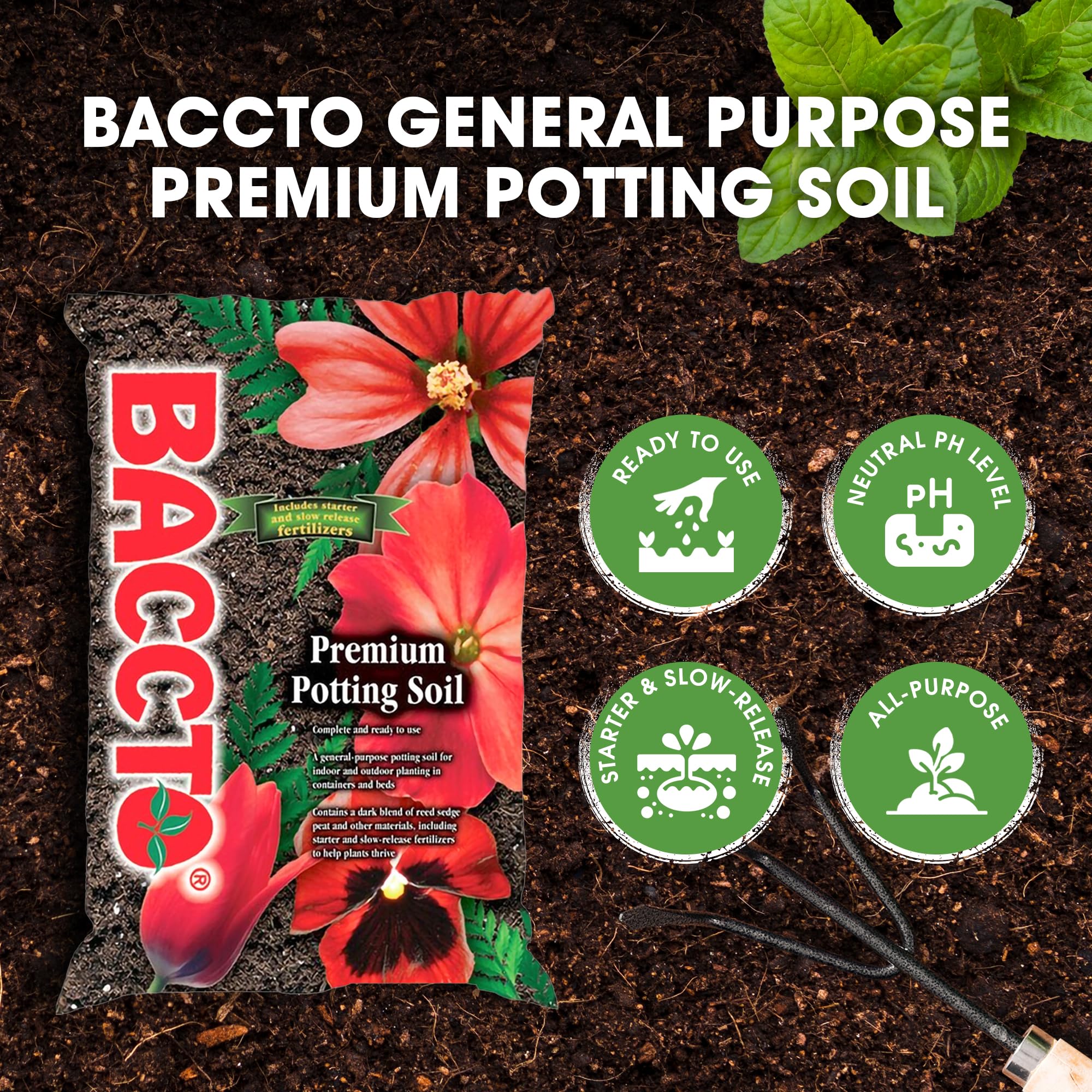 Premium All-Purpose Potting Soil with Perlite - Ideal for Indoor & Outdoor Plants, Pots, Planters, Raised Beds & Container Gardening - Enriched Nutrients for Healthier Growth - 50 lbs (3 Pack) - Perfect for Home Gardens, Balconies & Greenhouses