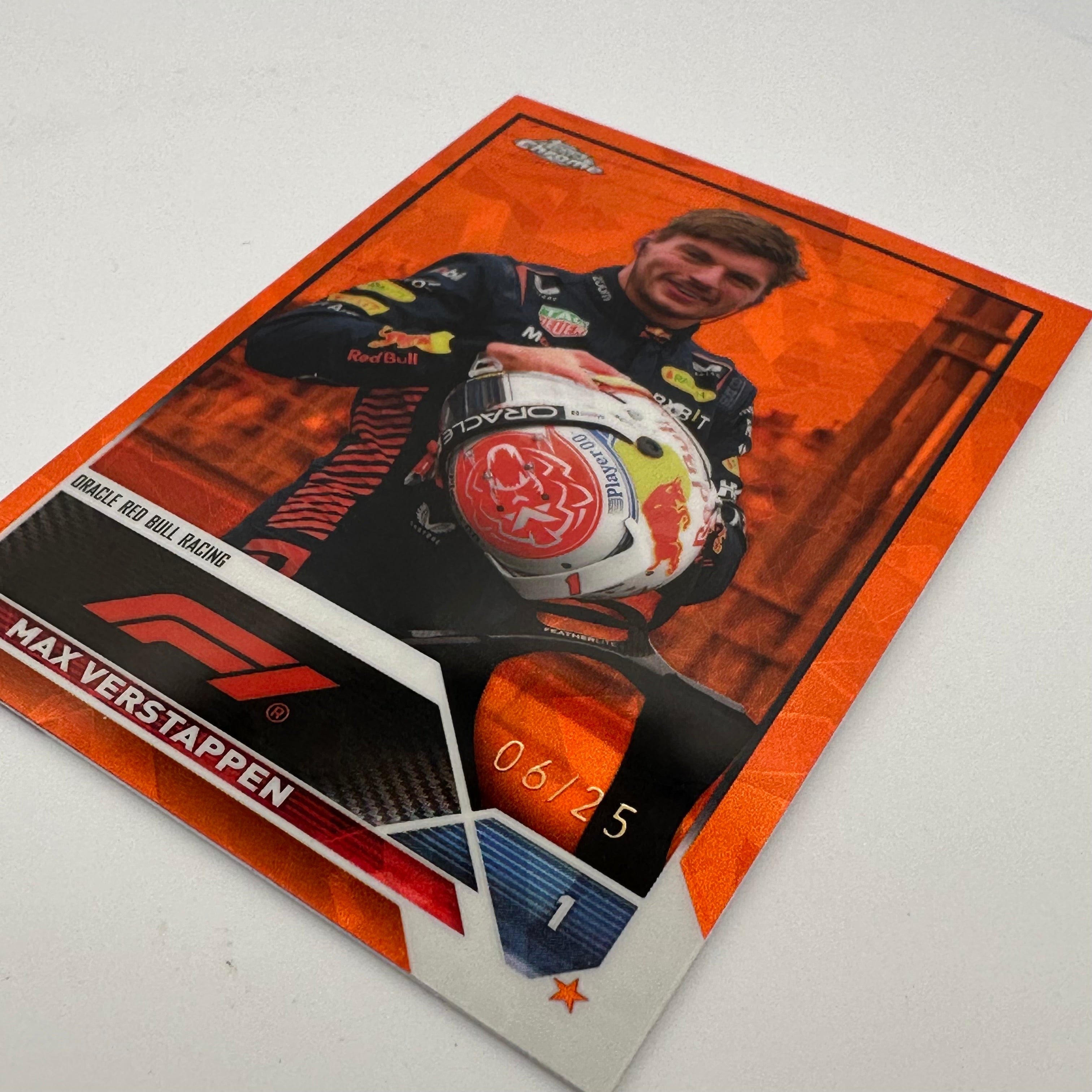 2023 Topps Chrome Sapphire Max Verstappen #2 Orange Racing Card - Collectible F1 Memorabilia for Fans & Sports Card Enthusiasts - Perfect for Trading, Displaying, or Gifting