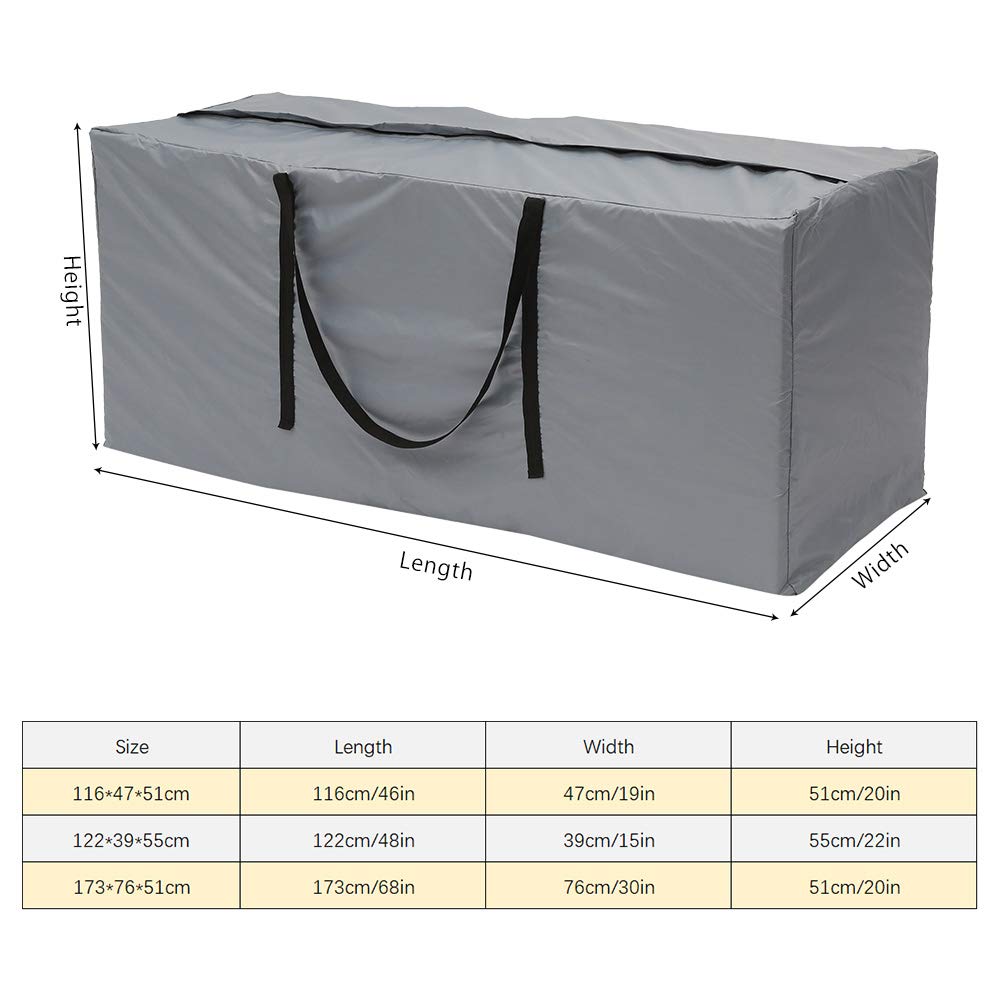 Large Waterproof Storage Bag for Outdoor Furniture, Patio Cushions & Christmas Trees - 173x76x51cm Heavy-Duty Garden Organizer | Perfect for Seasonal Storage, Garden Protection & Weatherproof Cover