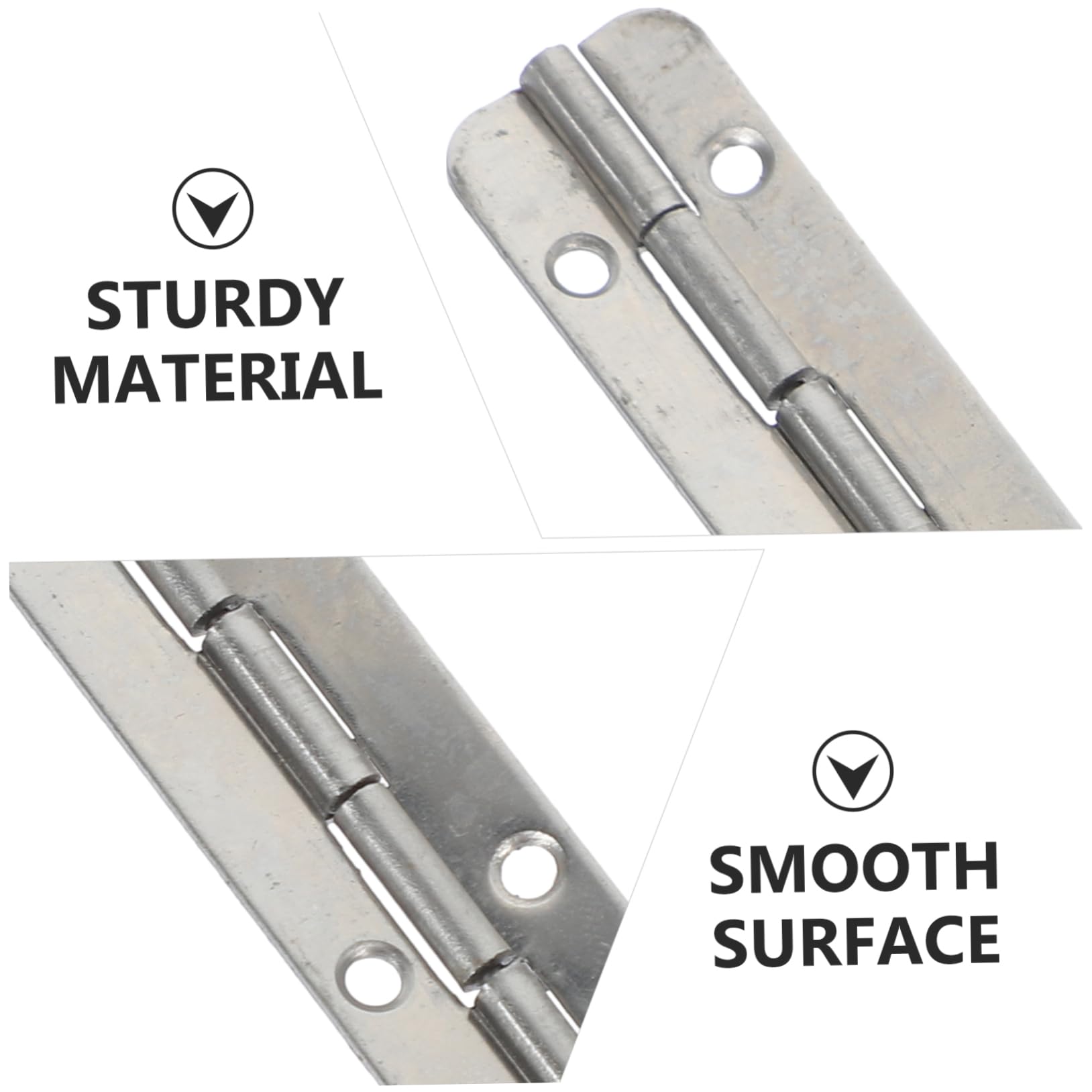 6-Piece Metal Piano Hinges for Wooden Jewelry Box - Smooth Rotation Continuous Hinges for DIY Crafts, Cabinets & Home Decor Projects
