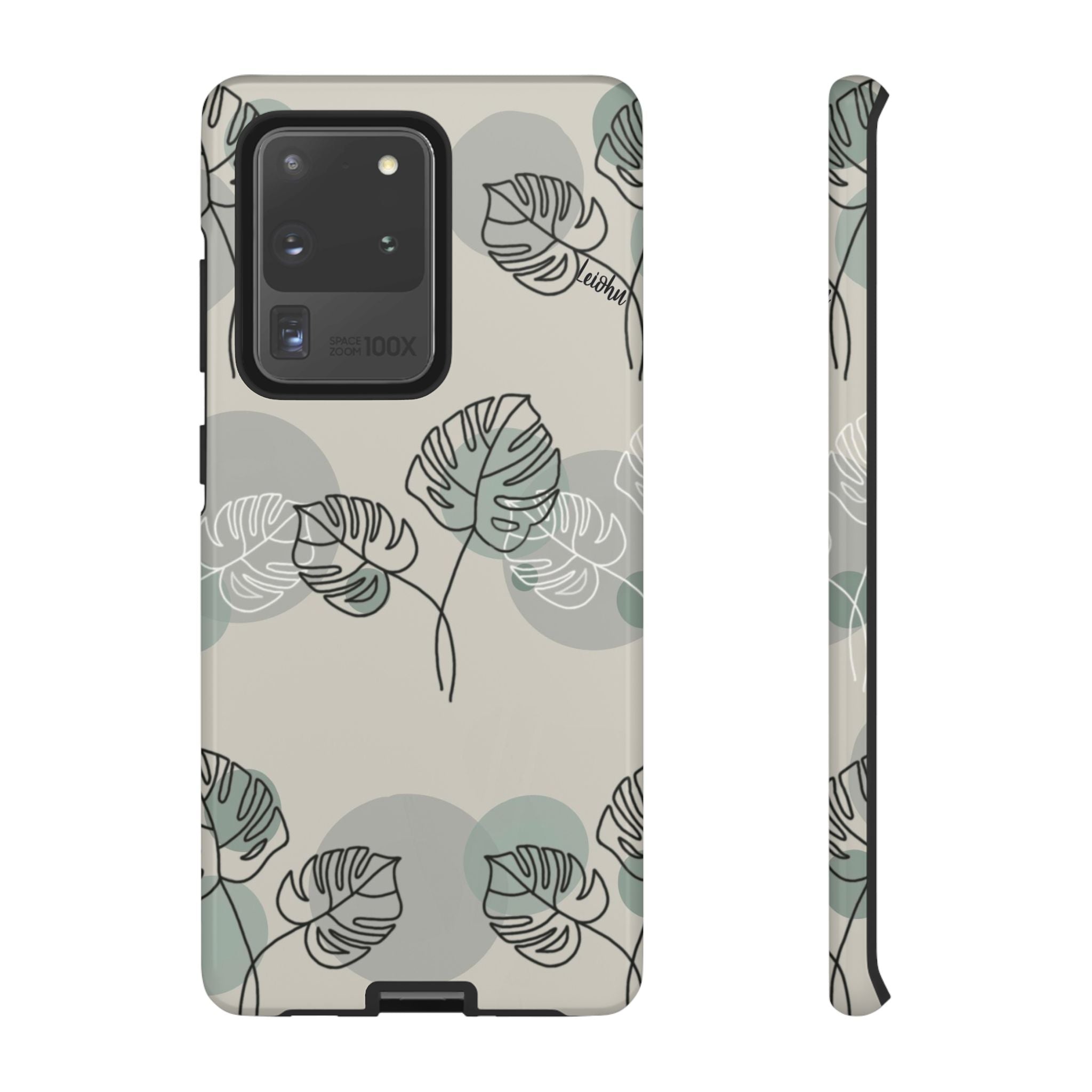 Vintage Monstera Leaf Samsung Galaxy Phone Case - Stylish Protective Cover for Samsung Galaxy S21/S20/Note 20 - Perfect for Nature Lovers & Boho Aesthetic