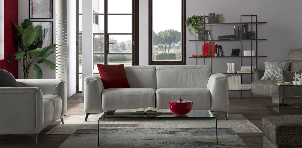 NATUZZI Editions C074 Trionfo Triple Motion Recliner Sectional Sofa - Modern Luxury Living Room Furniture for Home Theater & Relaxation