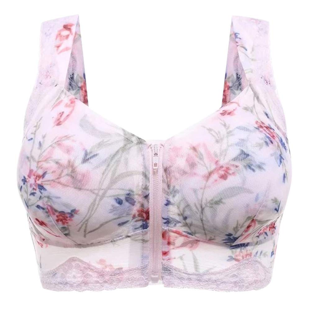 High Support Sports Bras for Women - Full Coverage, No Underwire, Snug Fit, Padded Bralette with Sexy Zip Front - Perfect for Running, Yoga & High-Intensity Workouts