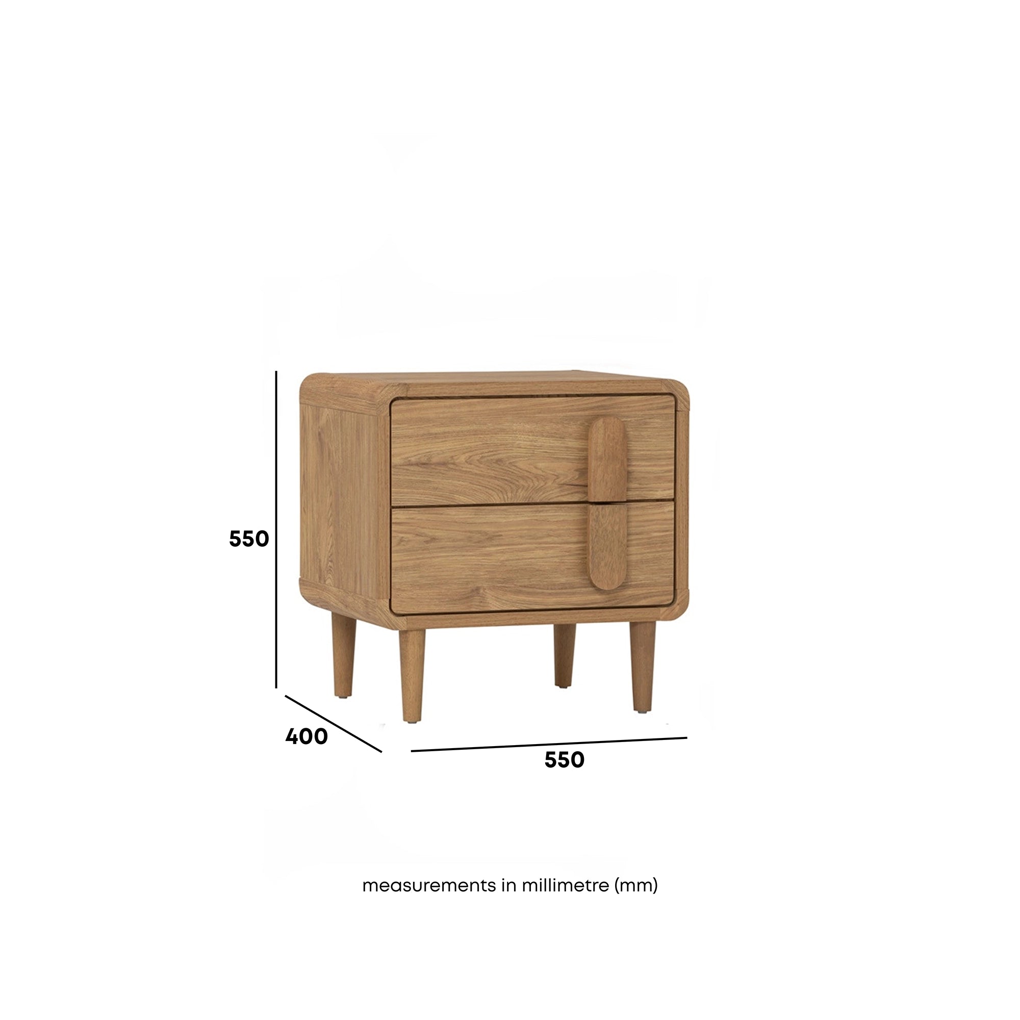 Modern Sora Side Table - Small Accent End Table for Living Room, Bedroom, or Office - Stylish Wooden Nightstand with Storage Shelf