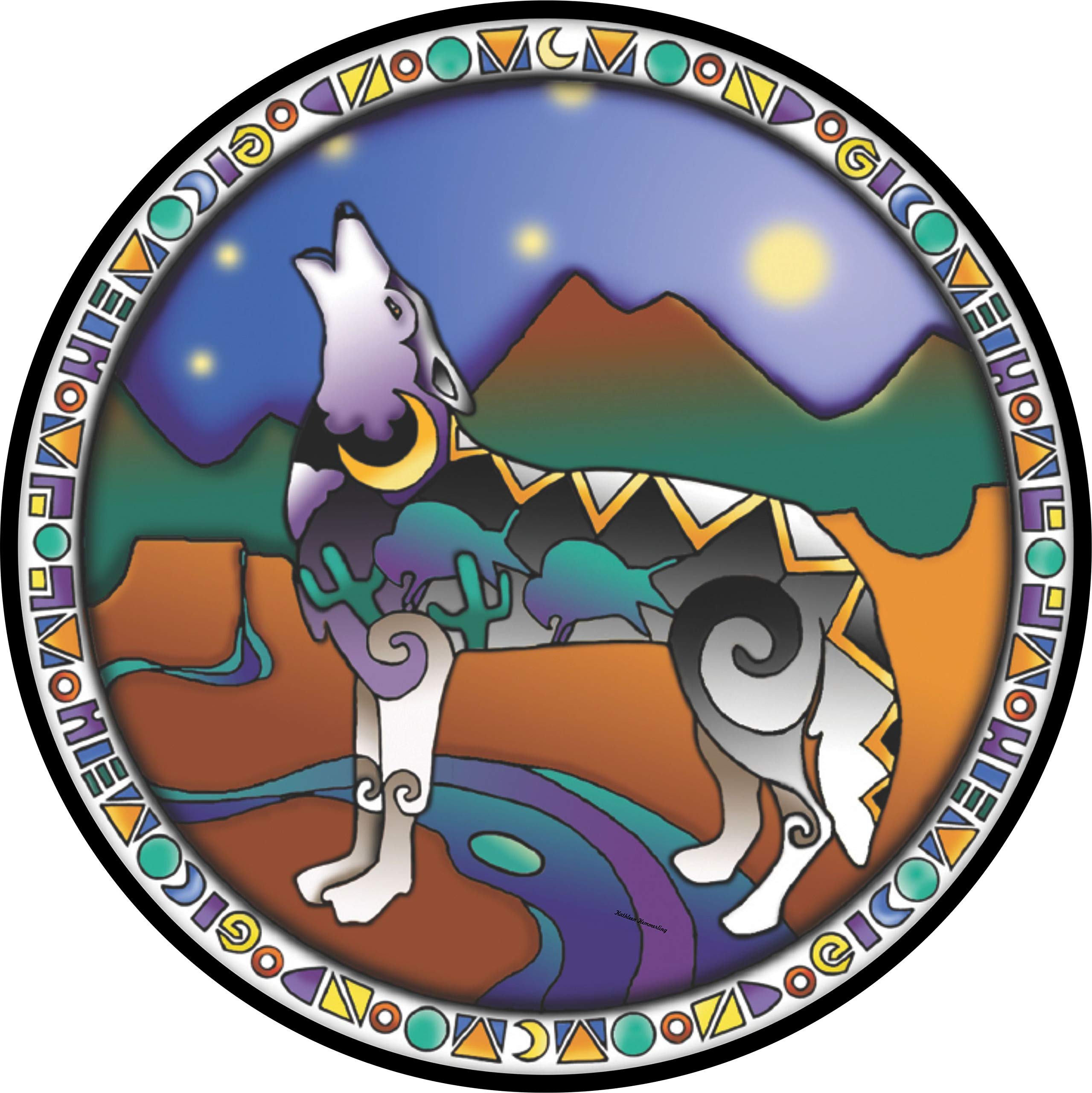Howling Wolf Design Custom Spare Tire Cover - Fits Your Exact Tire Size (See Menu) | Perfect for Jeep, SUV, and Truck Off-Road Adventures