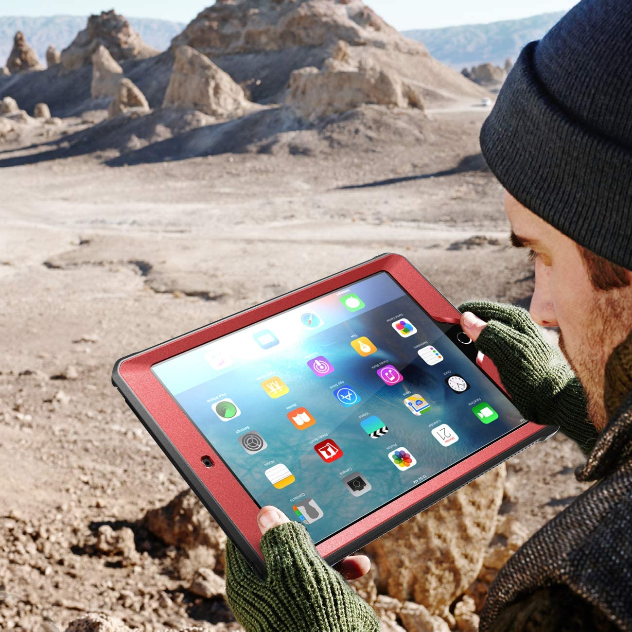 iPad 9.7 Inch Unicorn Beetle Pro Full Body Protective Case - Metallic Red | Shockproof, Durable Cover for iPad 7th/6th/5th Gen | Perfect for Work, School & Outdoor Activities