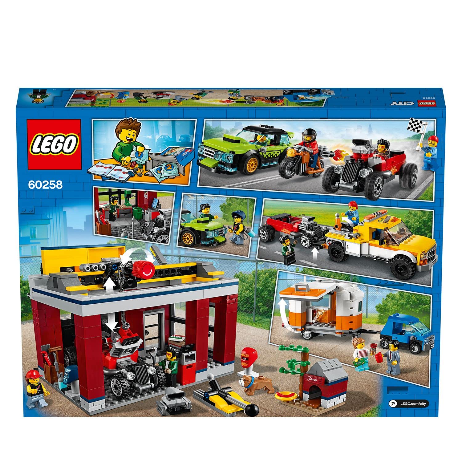 LEGO 60258 City Nitro Wheels Tuning Workshop Toy Car Building Set for Kids - Creative Play & STEM Learning for Boys & Girls Ages 6+ | Perfect for Birthday Gifts & Car Lovers
