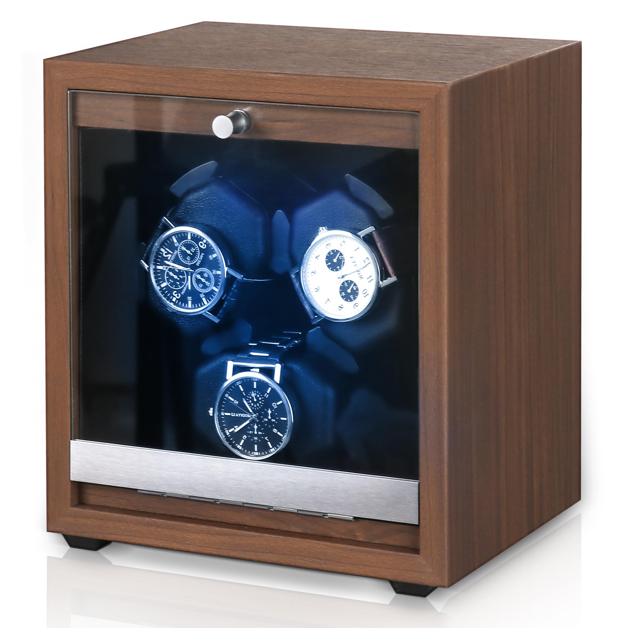 Premium Wooden Watch Winder - Quiet Japanese Motor, 4 Modes for Automatic Watches | Perfect for Home & Office Display