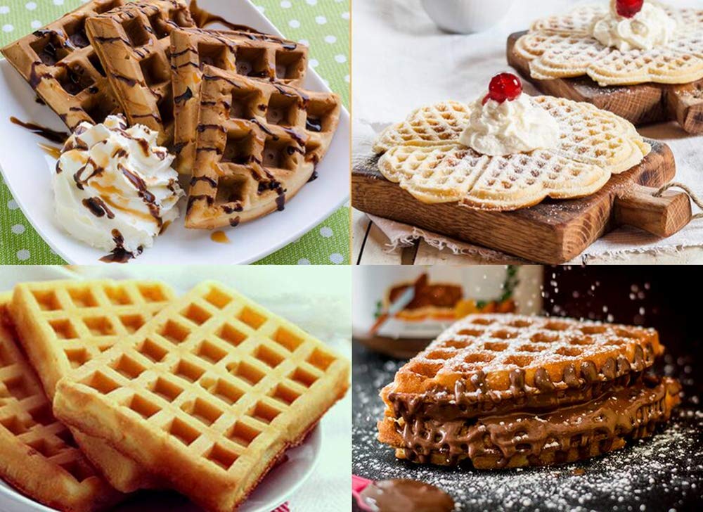 Non-Stick Silicone Waffle Mold - Flower & Square Shape Baking Pan for Waffles, Cakes, Chocolates, Muffins, Candies & Soap Making - Perfect for Home Baking, DIY Crafts & Gift Making