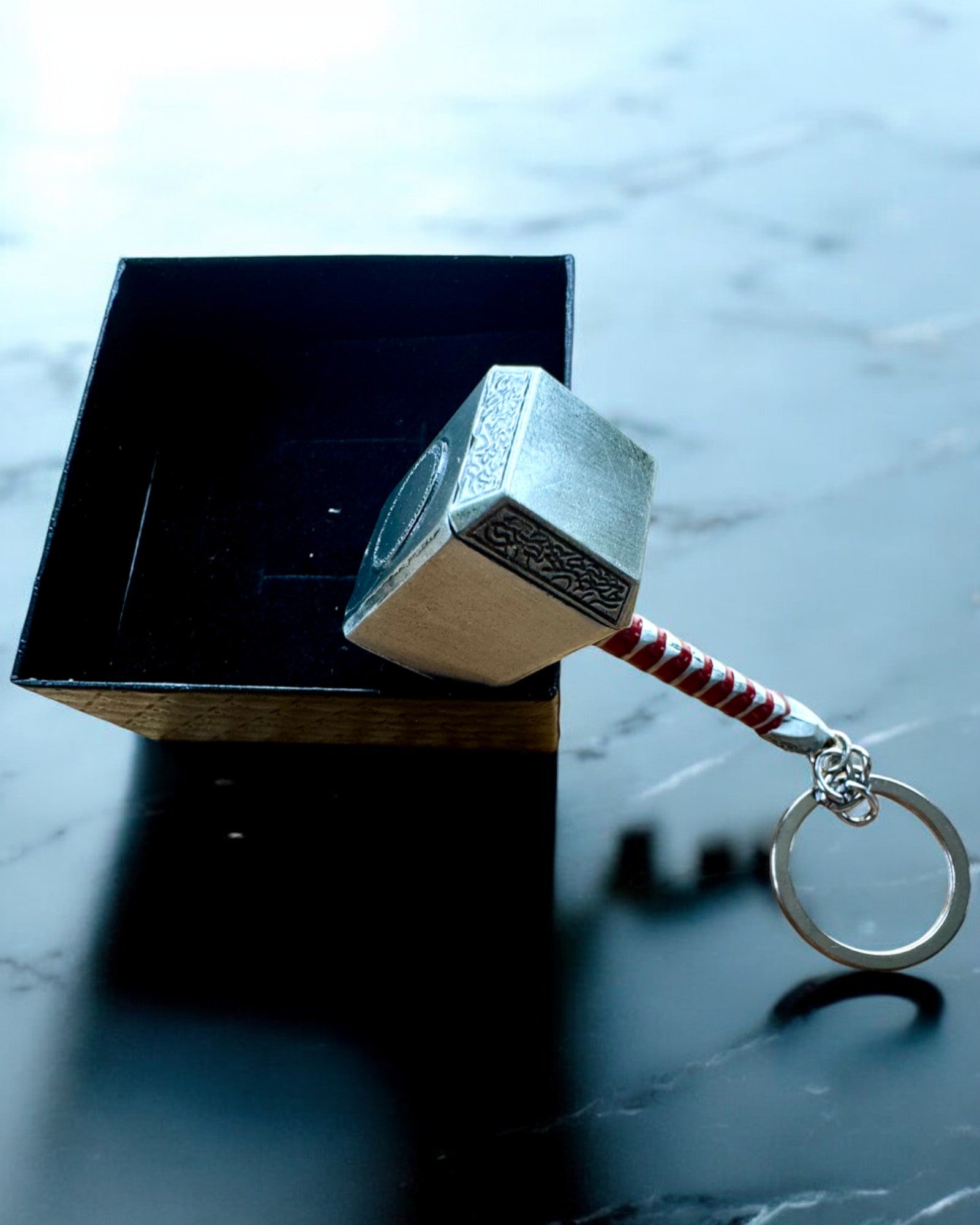 Custom Engraved Thor's Hammer Power Keychain - Personalized Viking Jewelry Gift for Men - Perfect for Birthday, Anniversary, Father's Day & Norse Mythology Fans