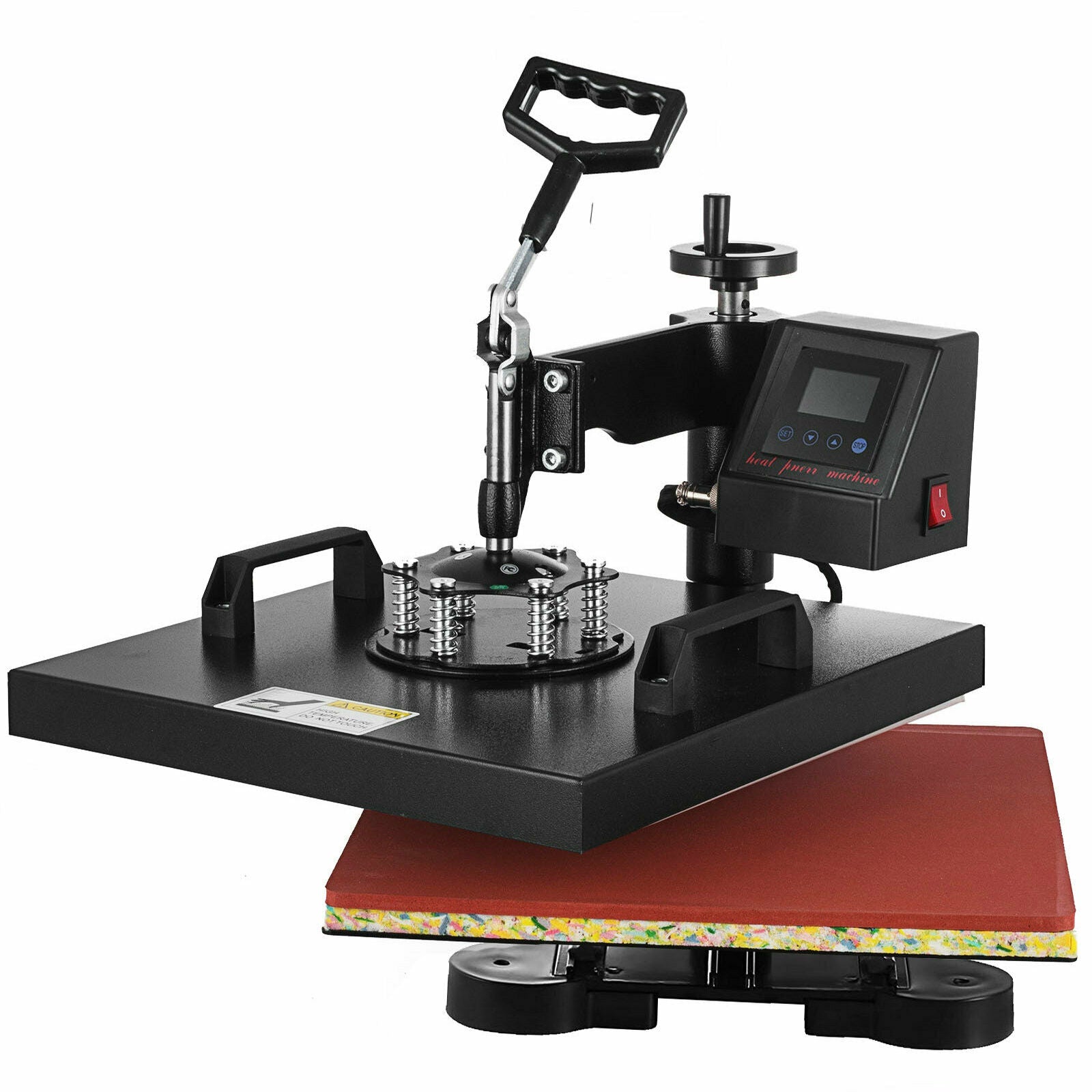 2-in-1 Combo 15x15 T-Shirt & Hat Heat Press Transfer Printing Machine with Swing Away Design - Perfect for DIY Custom Apparel, Sublimation, and Small Business Printing