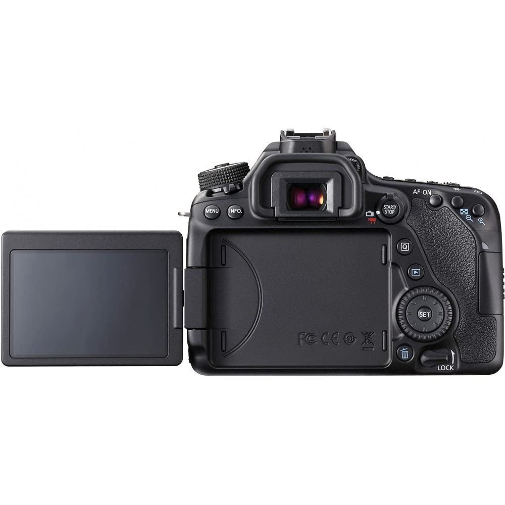 Canon EOS 80D DSLR Camera Body Only (1263C004) | 64GB Memory Card, Protective Case, Corel Photo Software, LPE6 Battery, Card Reader, Flexible Tripod, HDMI Cable & Hand Strap Included | Professional Photography, Vlogging & Travel Use (Renewed)