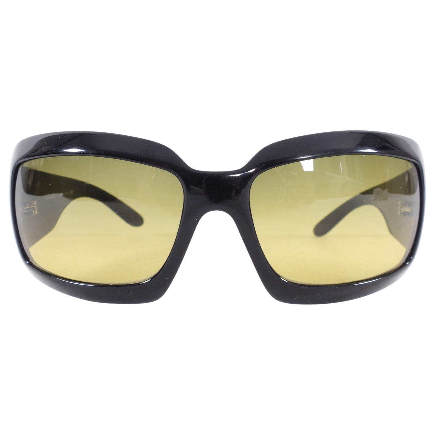 Chanel Black Sunglasses with Mother of Pearl CC Logo & Yellow Lenses - Luxury UV Protection for Women, Perfect for Beach, Driving & Fashion Outfits
