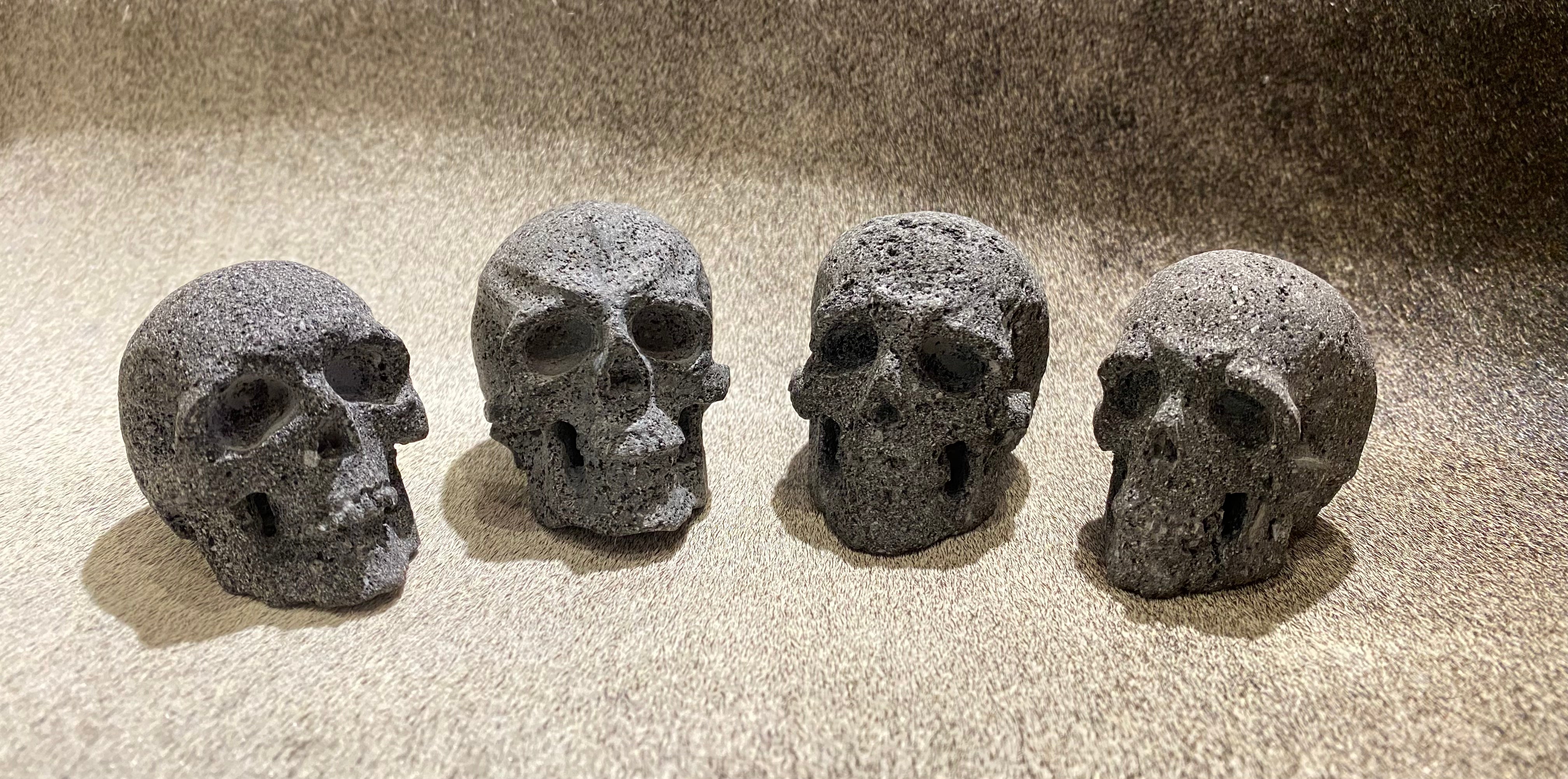 Handmade Lava Stone Skull - Unique Gothic Home Decor & Spiritual Healing Crystal for Meditation, Yoga & Altar Display