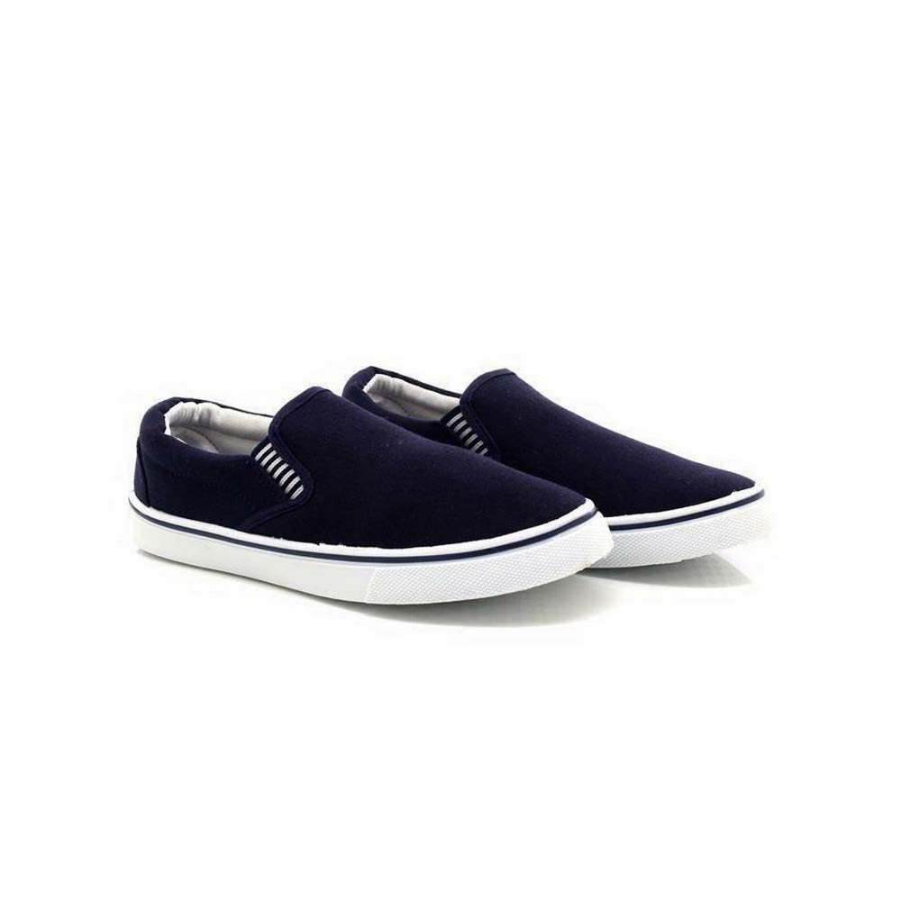 Men's Casual Canvas Deck Shoes with Gusset - Comfortable Boat Shoes for Sailing, Yachting & Summer Outdoor Activities