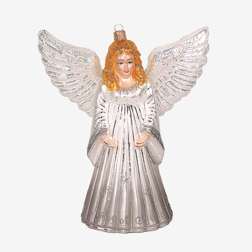 White Angel Tree Ornament - Elegant Christmas Decoration for Holiday Trees, Home Décor & Gift Giving