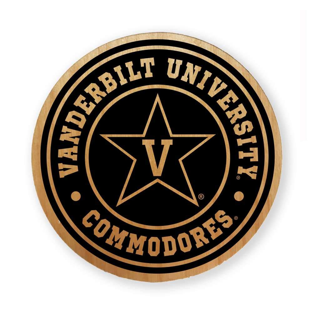 NCAA Alderwood Round Coasters Set of 4 - Premium Wooden Drink Coasters for Beer, Wine & Coffee - Perfect for Game Day, Home Bar & Office Decor