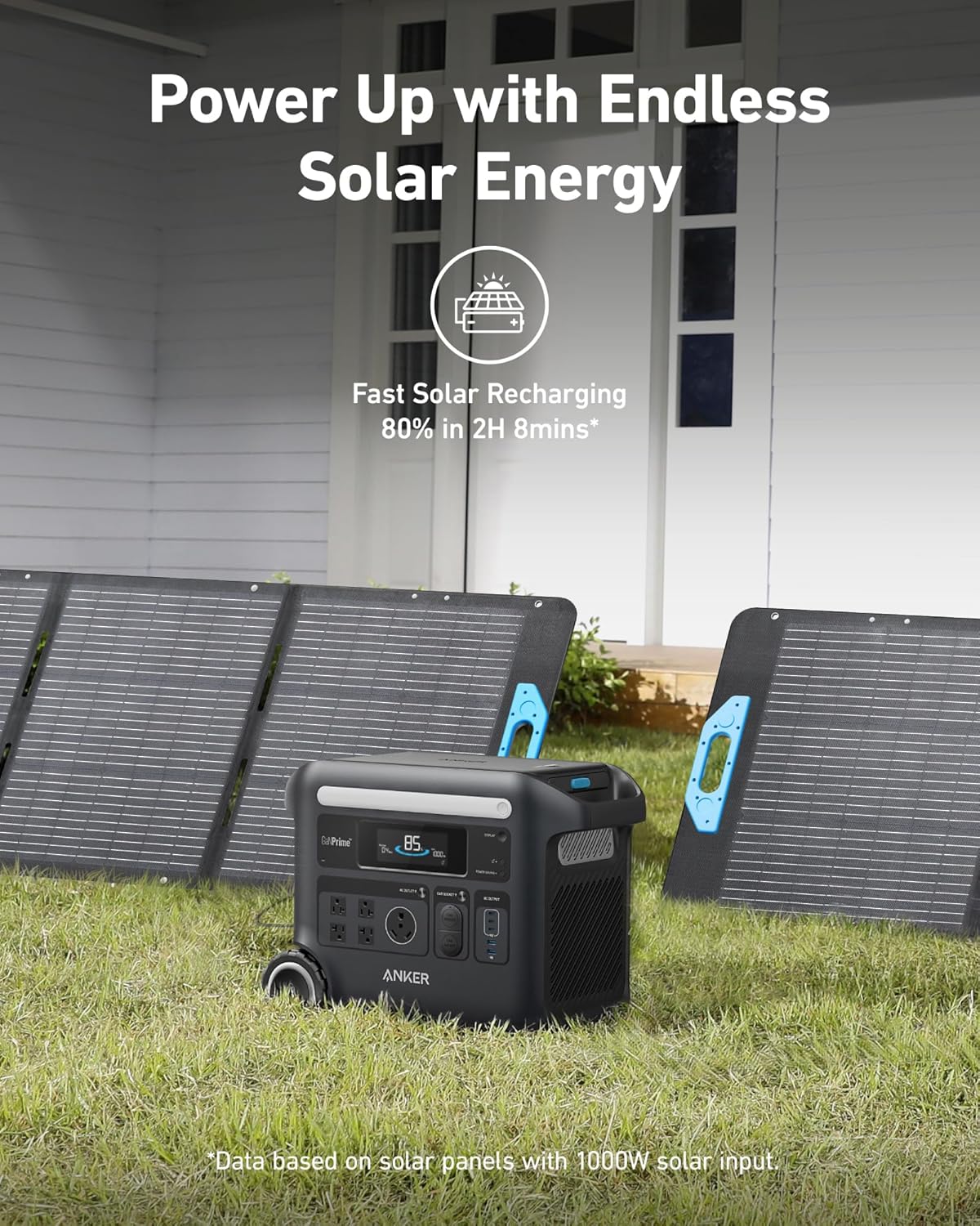 Anker SOLIX F2600 Portable Power Station 2560Wh 2400W Solar Generator - Backup Power for Home, Camping, RV & Emergency Use
