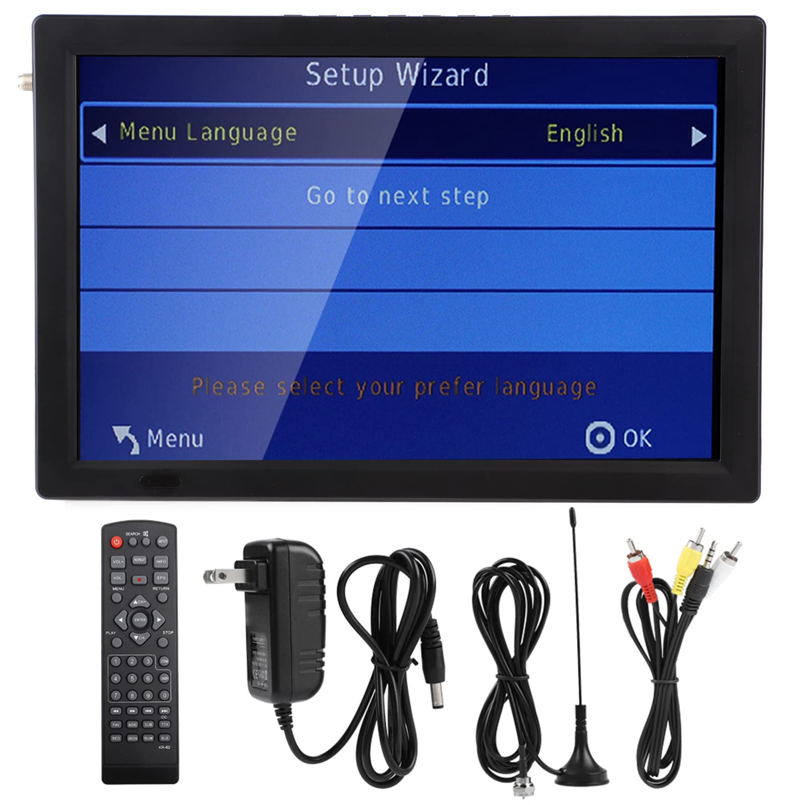 14In 1080P ATSC Digital TV with AV In/Out, SD/MMC Card Slot, USB Port, VGA & HDMI - Portable HDTV for Home, RV, Camping & Outdoor Adventures