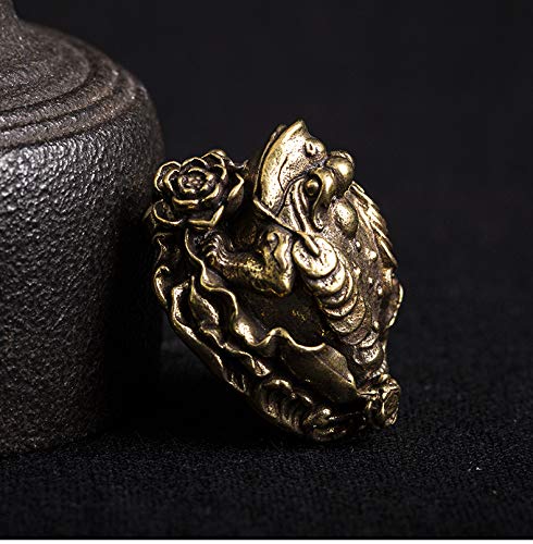 Feng Shui Brass Money Frog Statue - Lucky Three-Legged Toad Figurine for Home Office Decor, Wealth Attraction & Business Success | Perfect Desk Ornament, Tea Table Mascot & Prosperity Charm for Workspace
