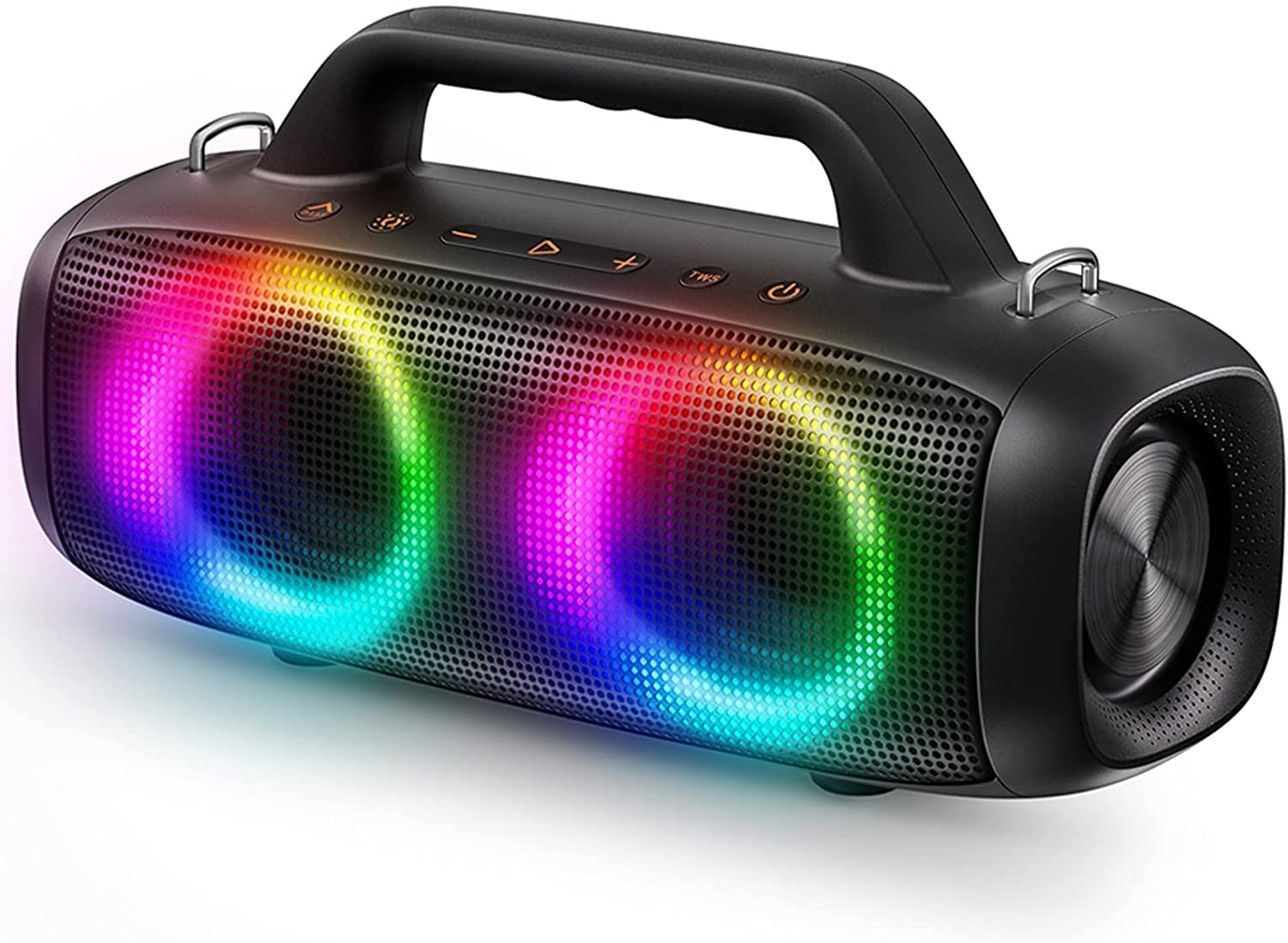 70W Loud Bluetooth Speaker with RGB Lights - IP67 Waterproof Wireless Speaker, Rich Bass & 360° Stereo Sound, Built-in Mic, 12H Playtime - Portable Outdoor Speaker for Party, Beach, Camping, Pool & Home Use